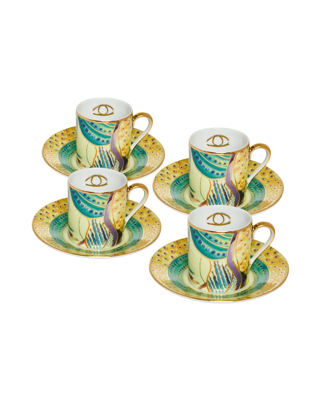 Espresso Cup and Saucer Portrait (set of 4)