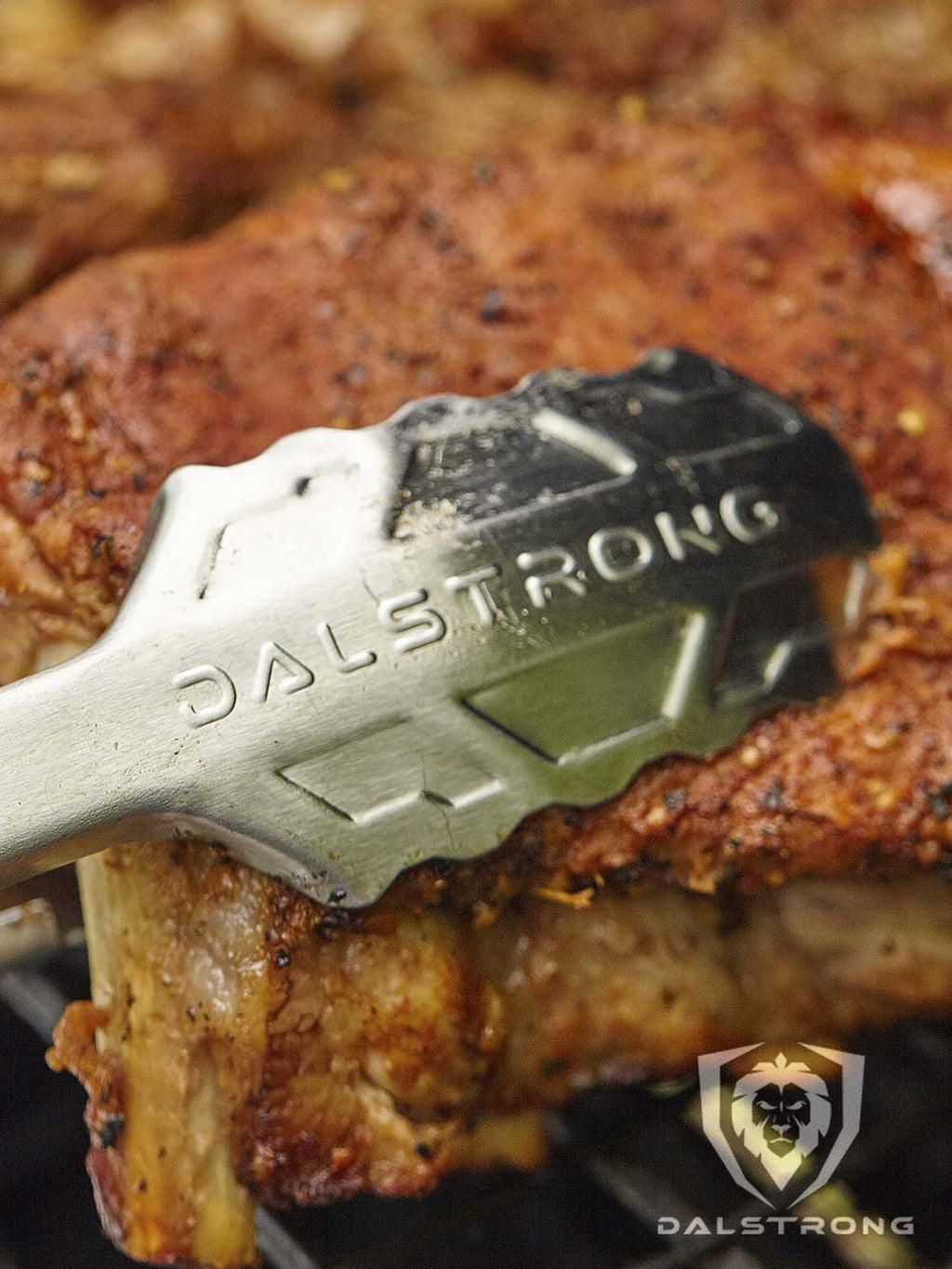 Food Tongs 12" | Stainless Steel Arms & Scalloped Tips | Dalstrong ©