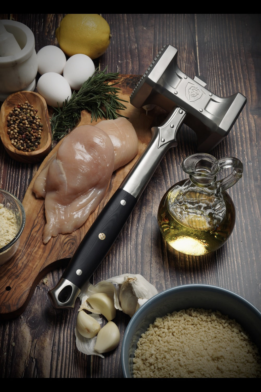 Meat Tenderizer 15" | Dual Sided, Heavy Duty & Extra-Large Hammer | Dalstrong ©