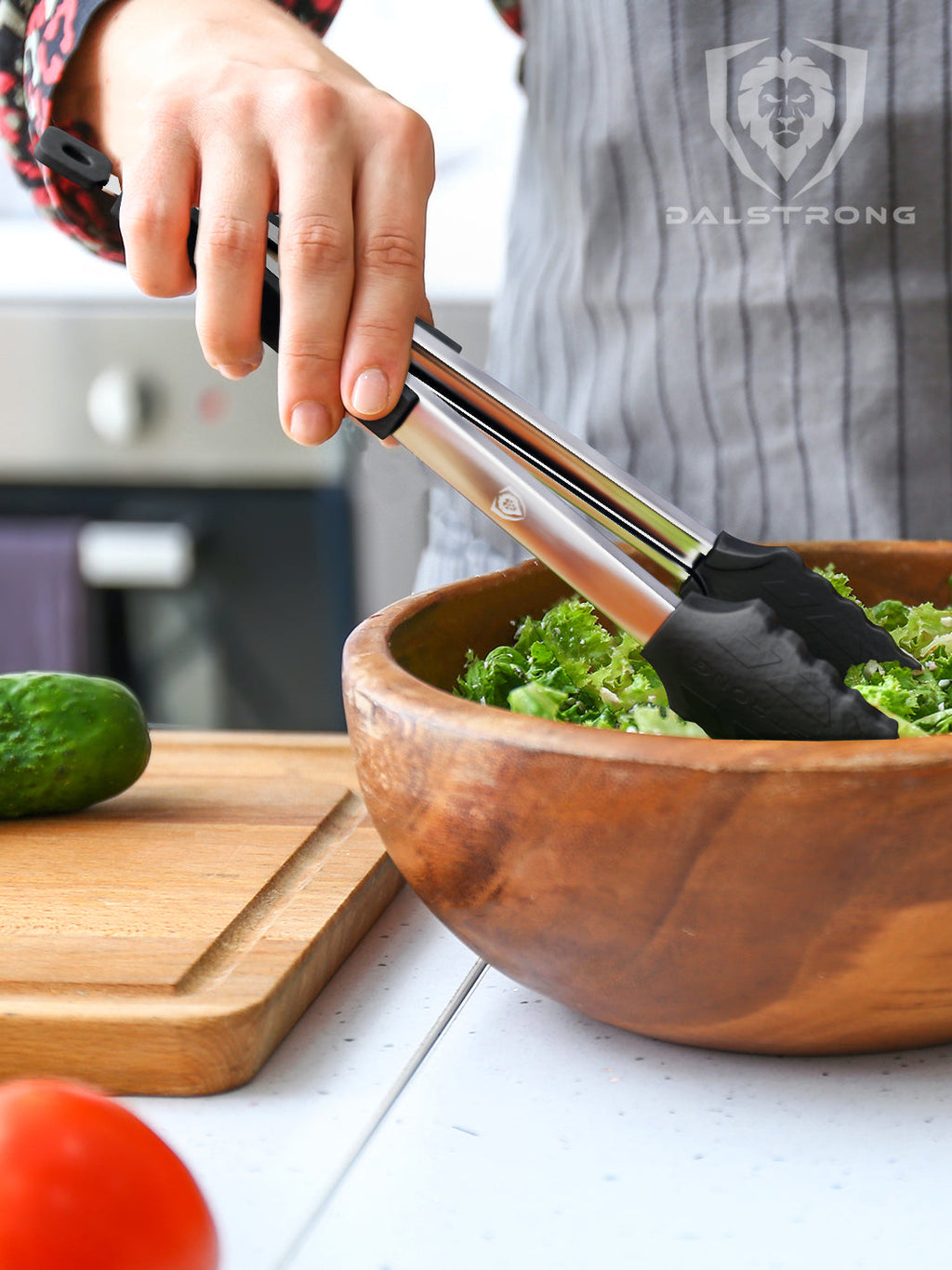 Food Tongs 12" | Scalloped Silicone Tips | Dalstrong ©