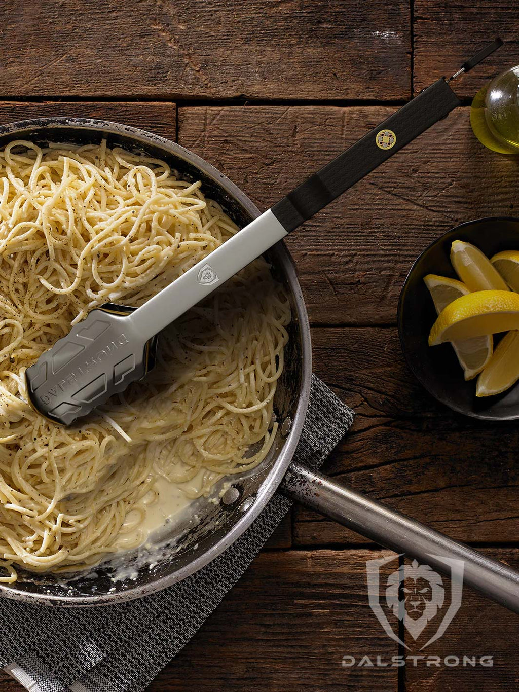 Food Tongs 12" | Stainless Steel Arms & Scalloped Tips | Dalstrong ©