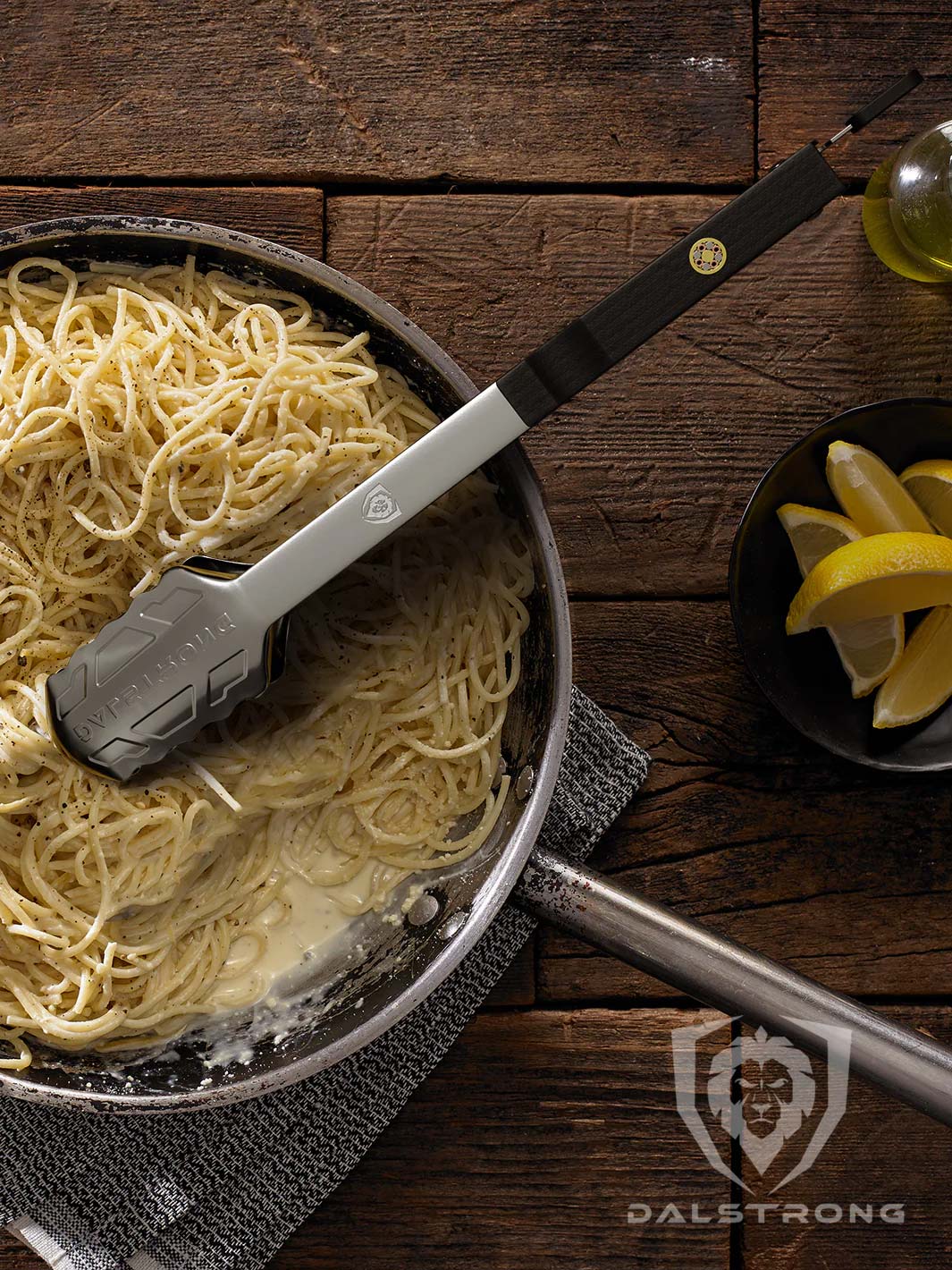 Food Tongs 12" | Stainless Steel Arms & Scalloped Tips | Dalstrong ©