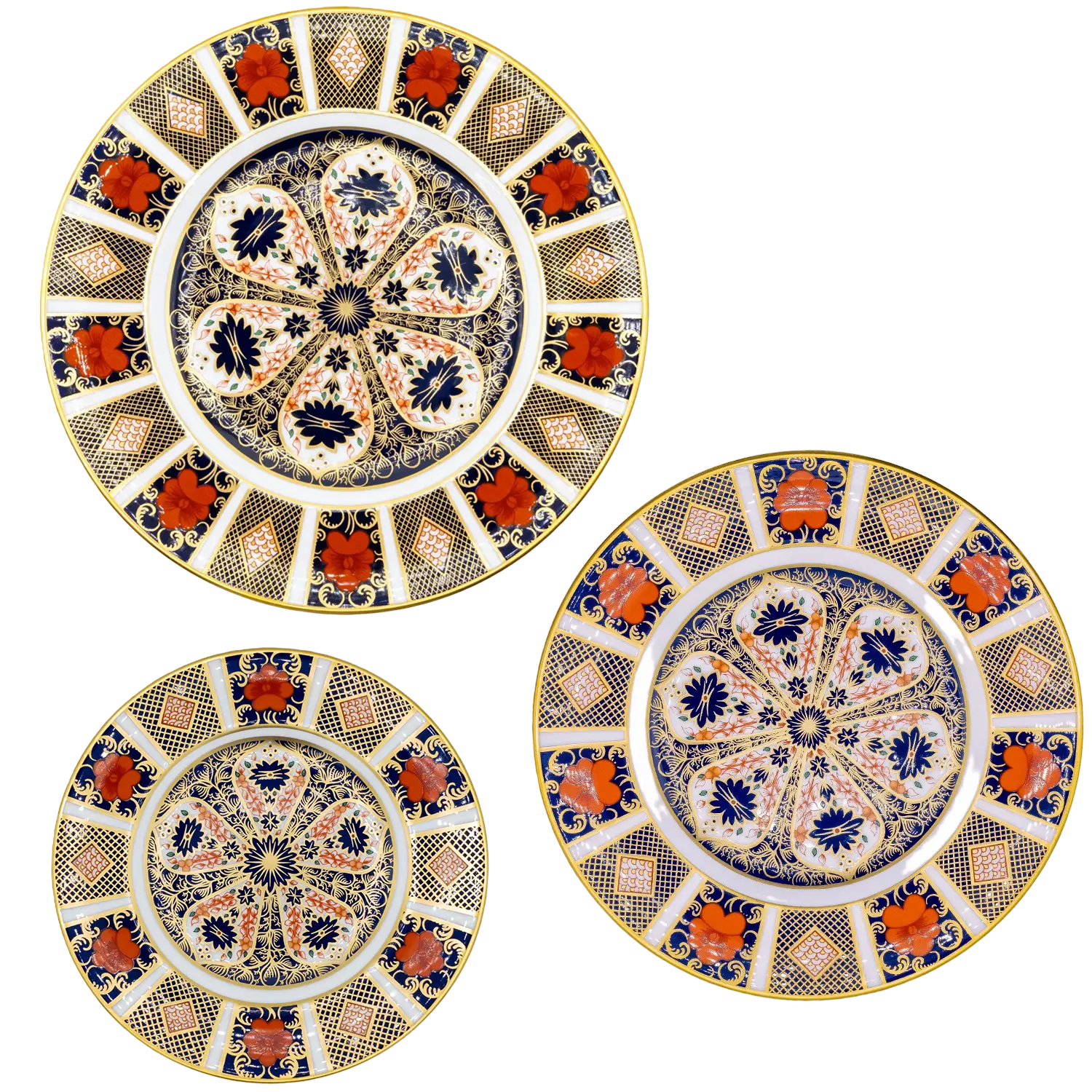 Royal Crown Derby Imari 1128 18pc Plate Set - 1st Quality