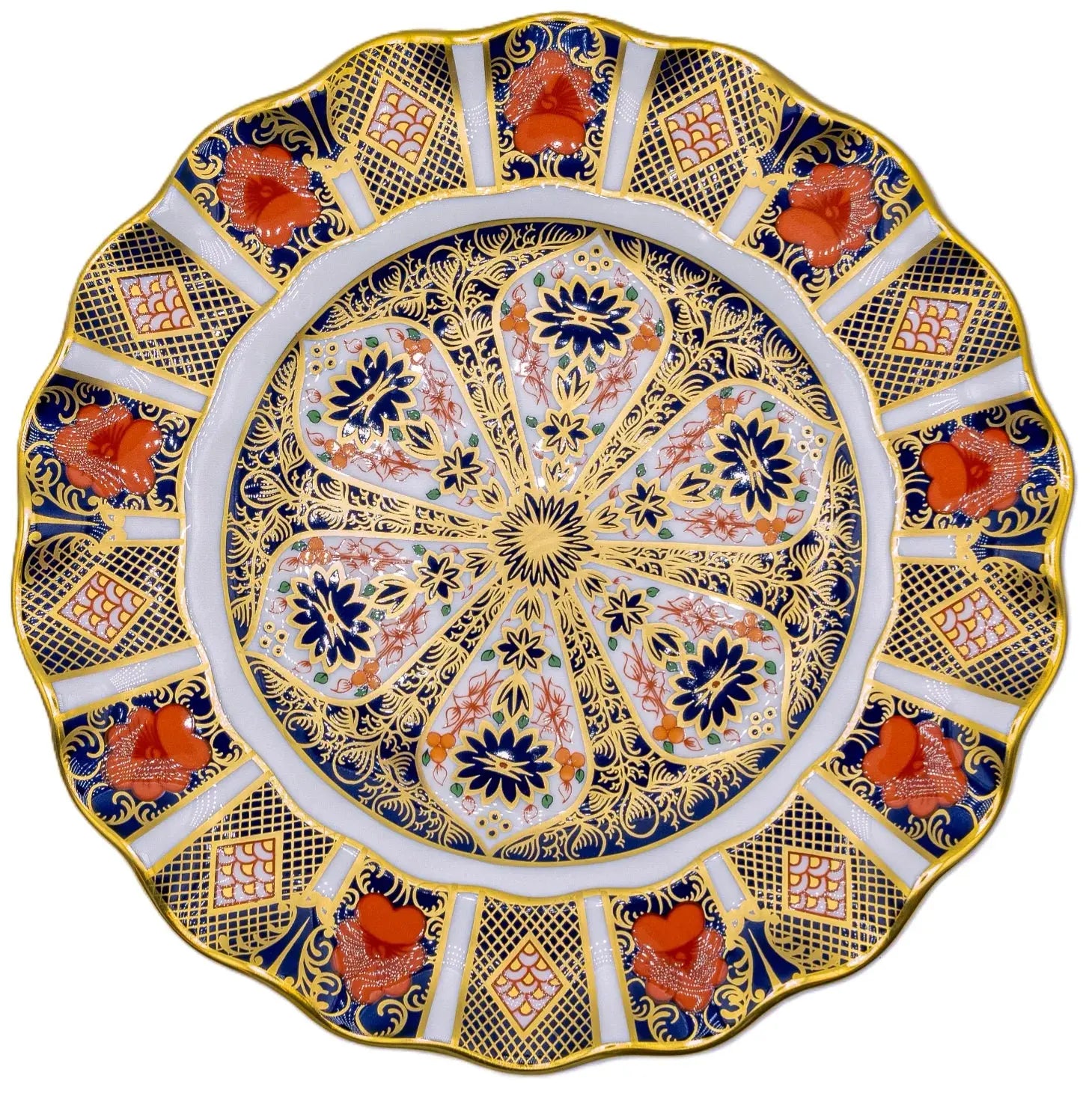 Royal Crown Derby Imari 1128 Fluted Dessert Plate
