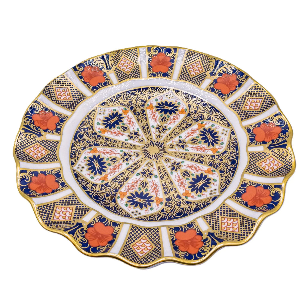 Royal Crown Derby Imari 1128 Fluted Dessert Plate