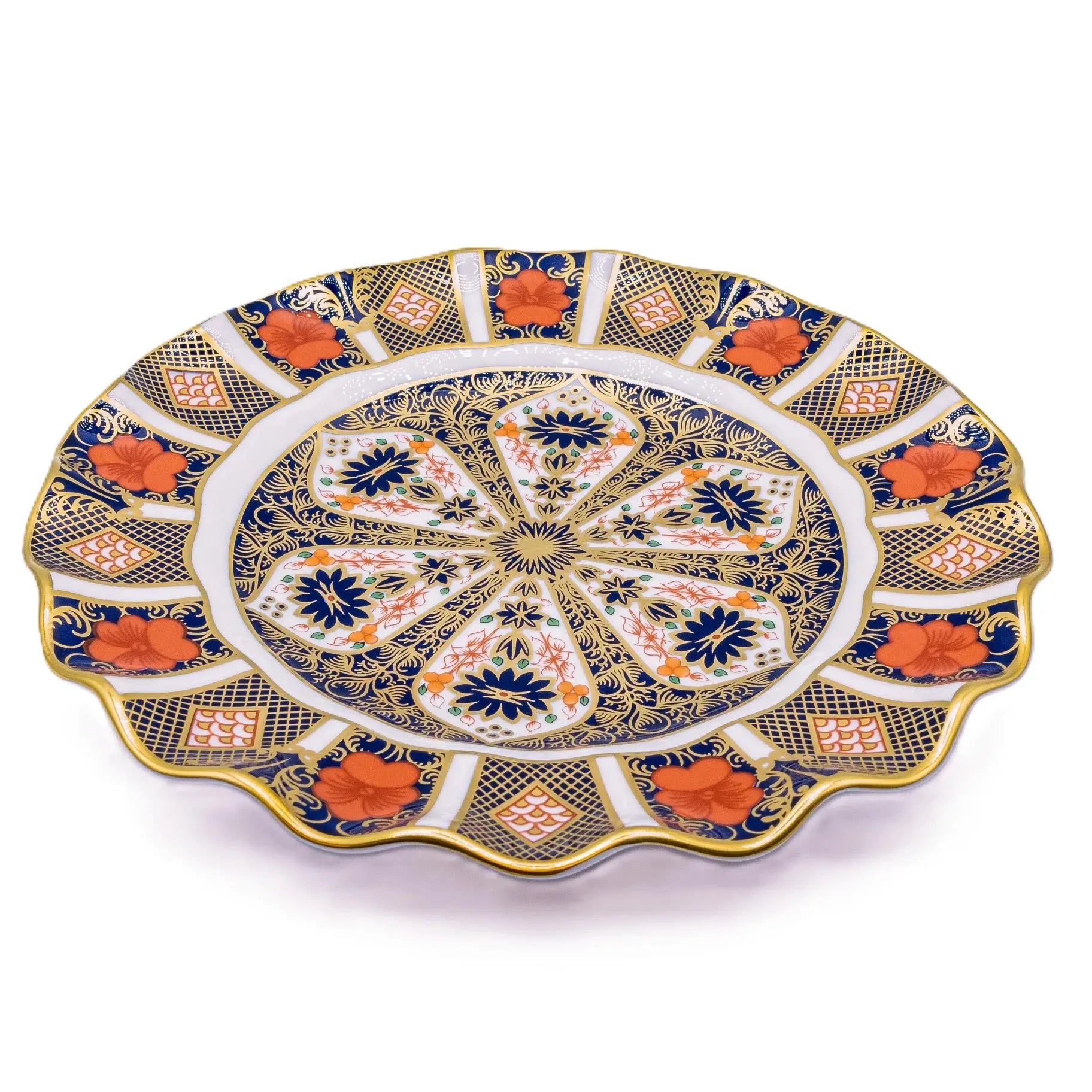 Royal Crown Derby Imari 1128 Fluted Dessert Plate