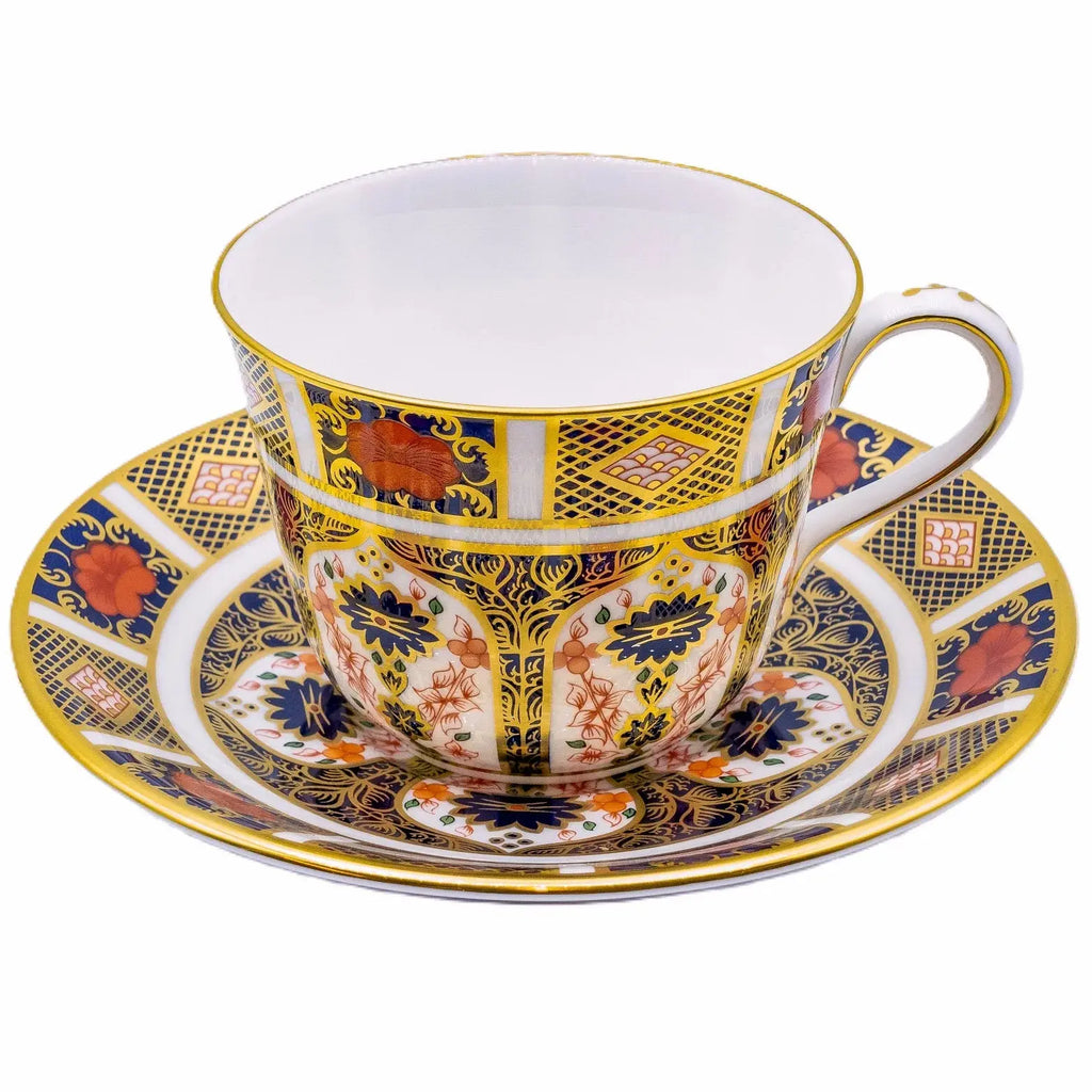 Royal Crown Derby Imari 1128 Breakfast Cup & Saucer Bundle Bone China