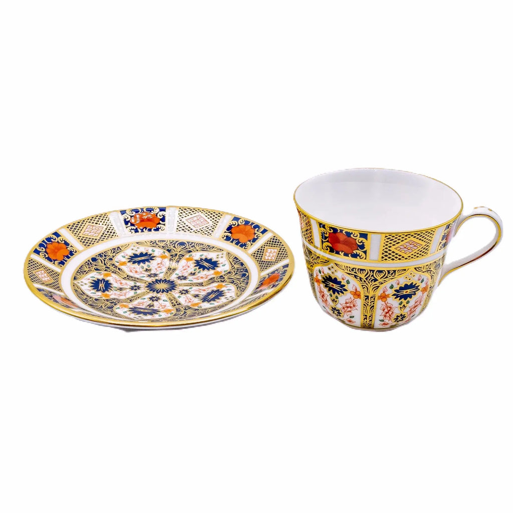 Royal Crown Derby Imari 1128 Breakfast Cup & Saucer Bundle Bone China