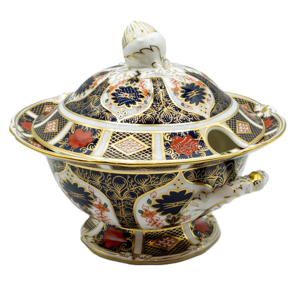 Royal Crown Derby Imari 1128 Sauce Tureen & Stand