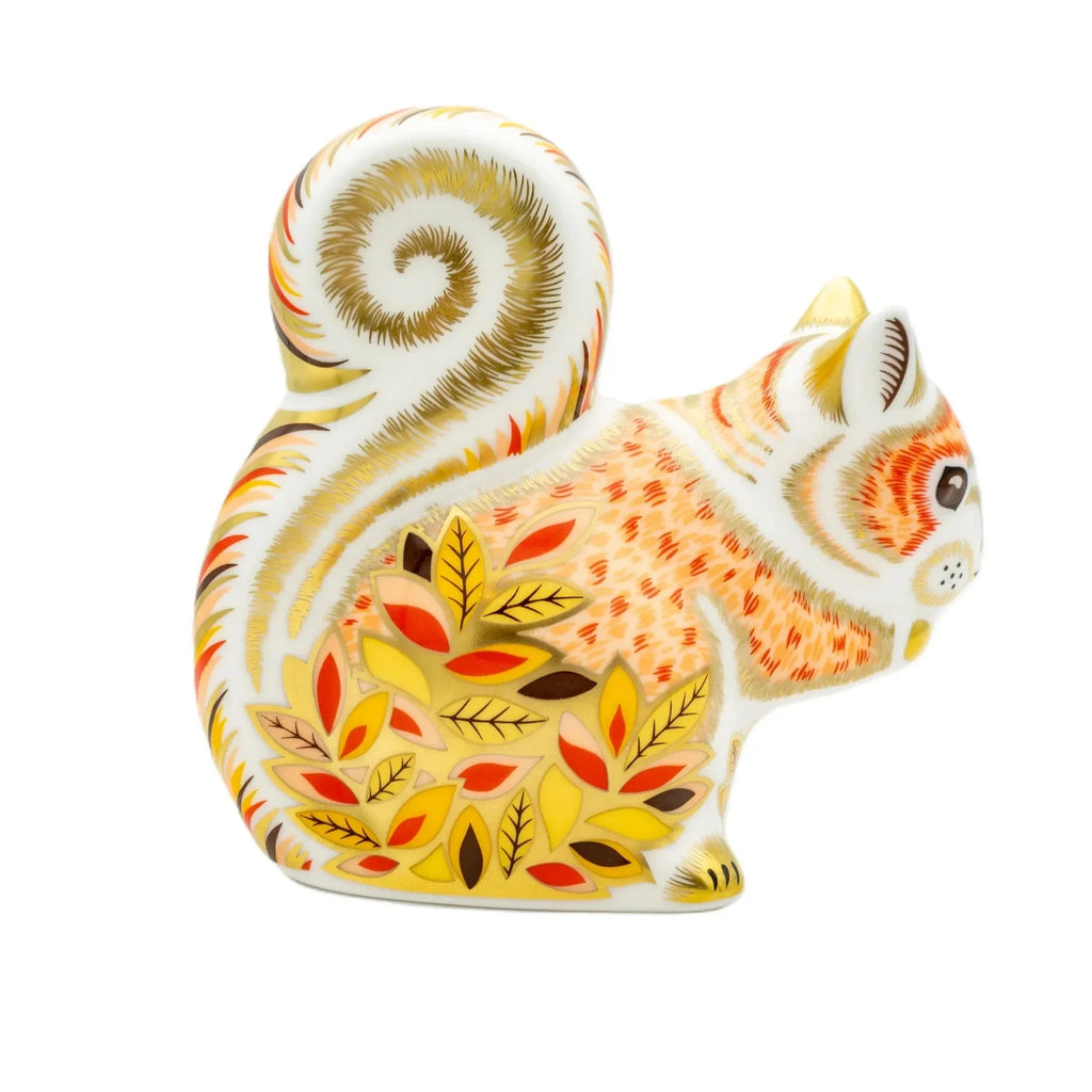 Royal Crown Derby Autumn Squirrel Paperweight