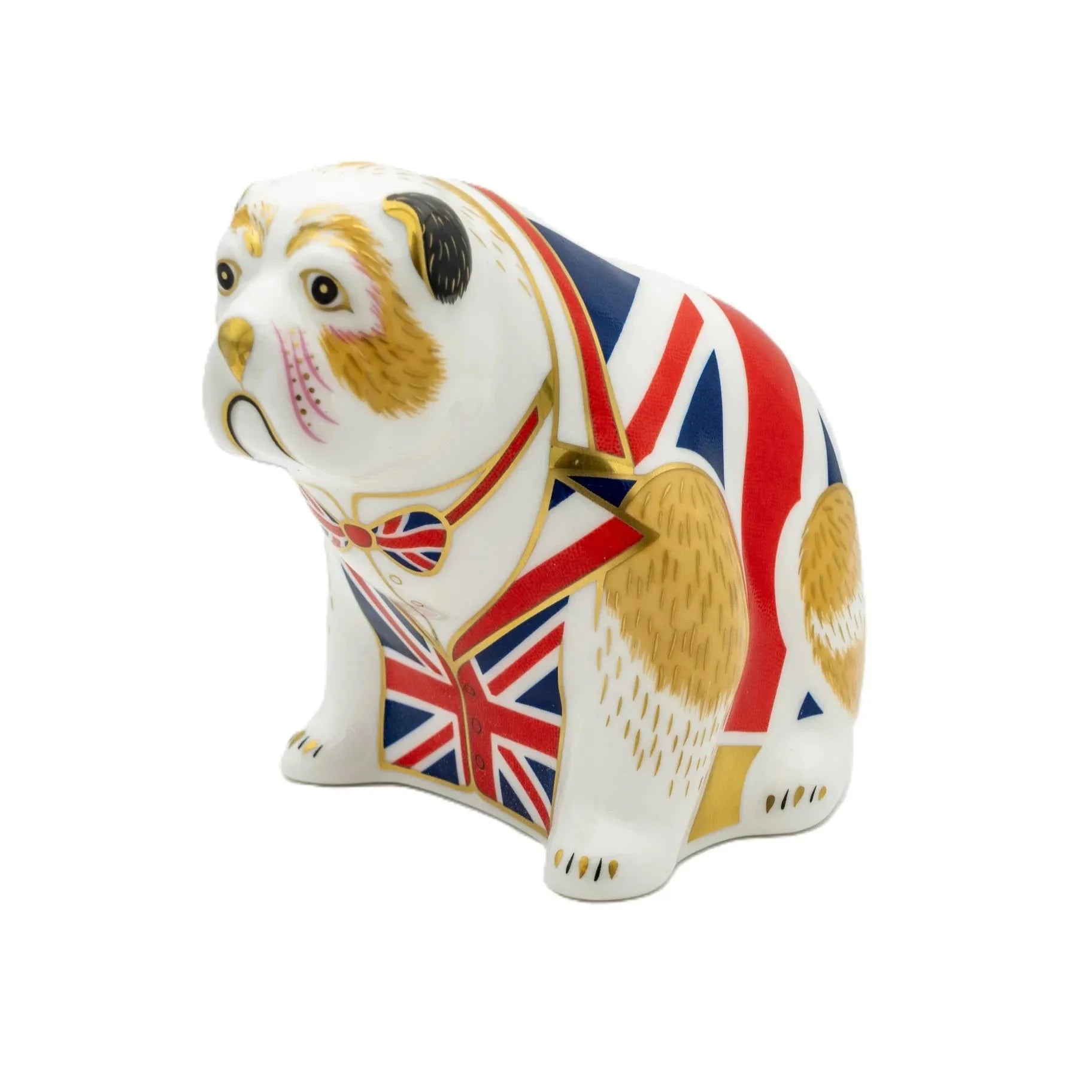 Royal Crown Derby Union Jack Bulldog Paperweight