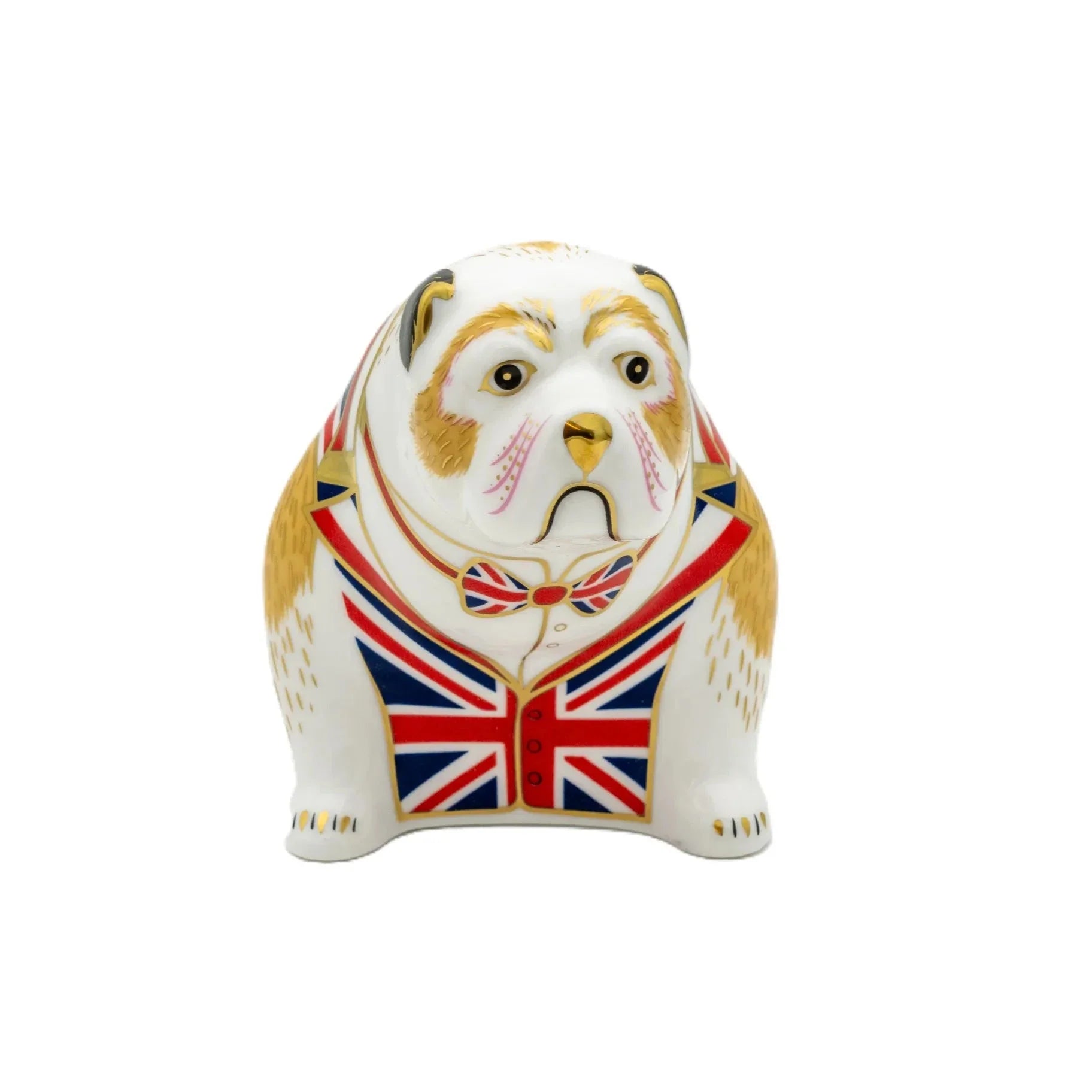 Royal Crown Derby Union Jack Bulldog Paperweight