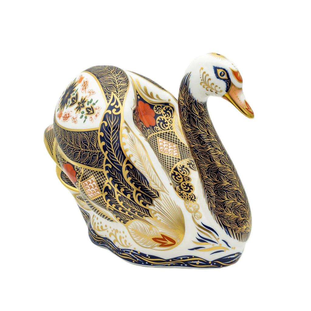 Royal Crown Derby Imari SGB Swan Paperweight