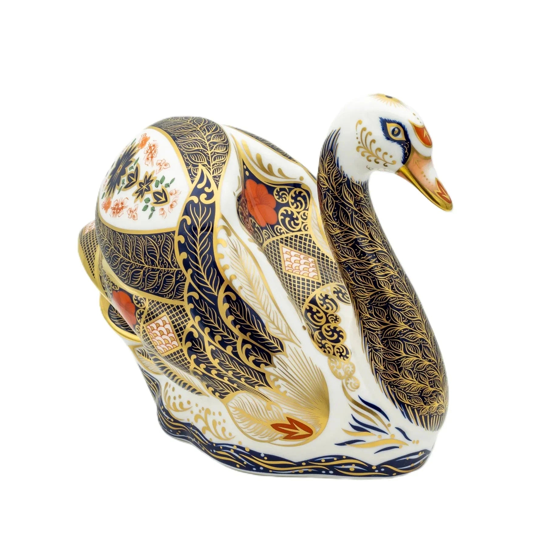 Royal Crown Derby Imari SGB Swan Paperweight