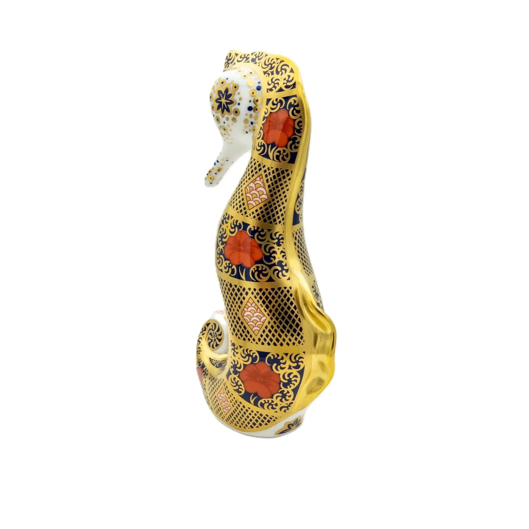 Royal Crown Derby Imari SGB Seahorse Paperweight