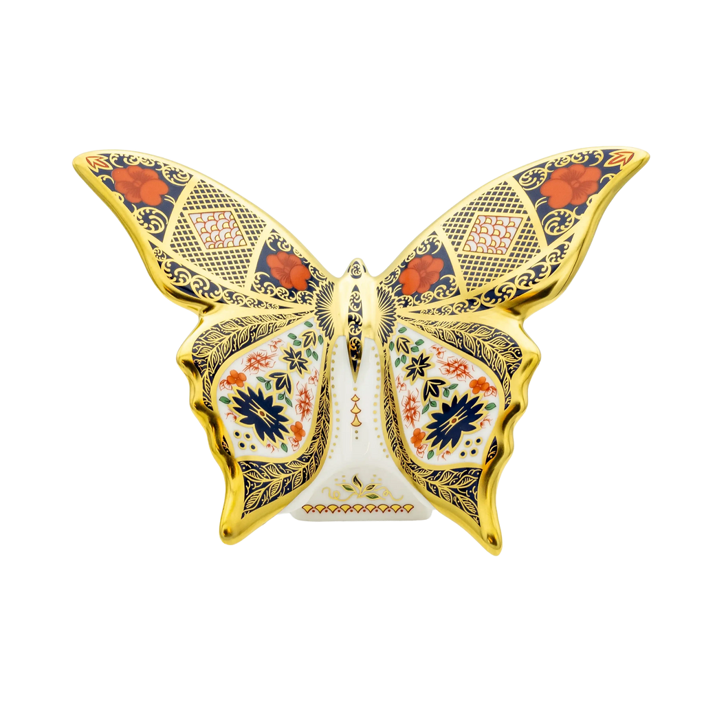 Royal Crown Derby Imari SGB Butterfly Paperweight