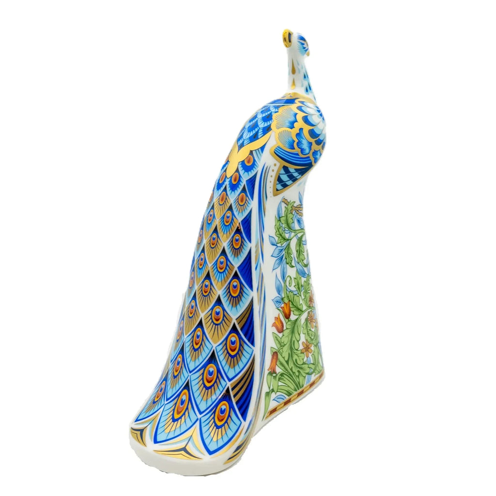 Royal Crown Derby Manor Peacock Paperweight