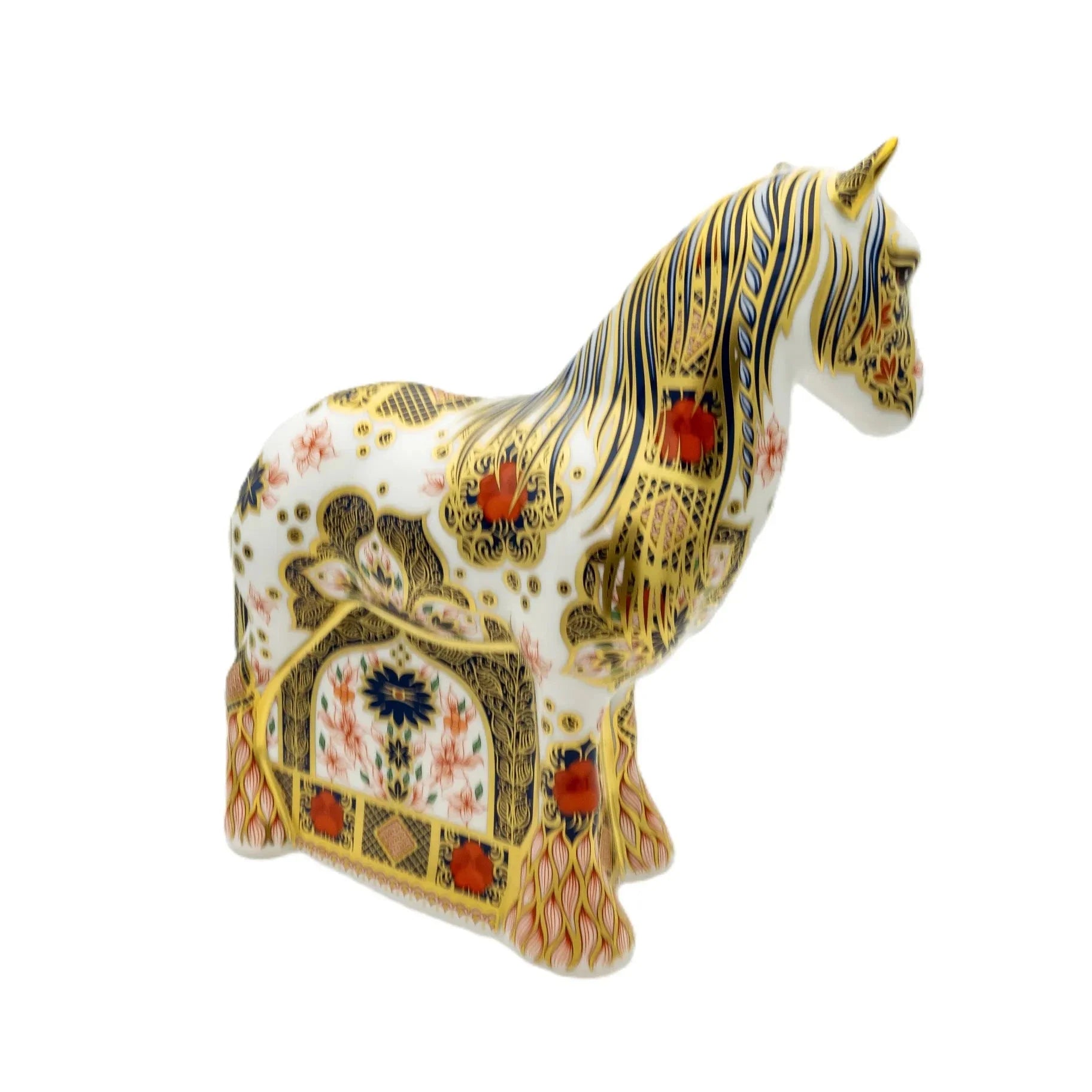 Royal Crown Derby Imari SGB Cob Horse Paperweight