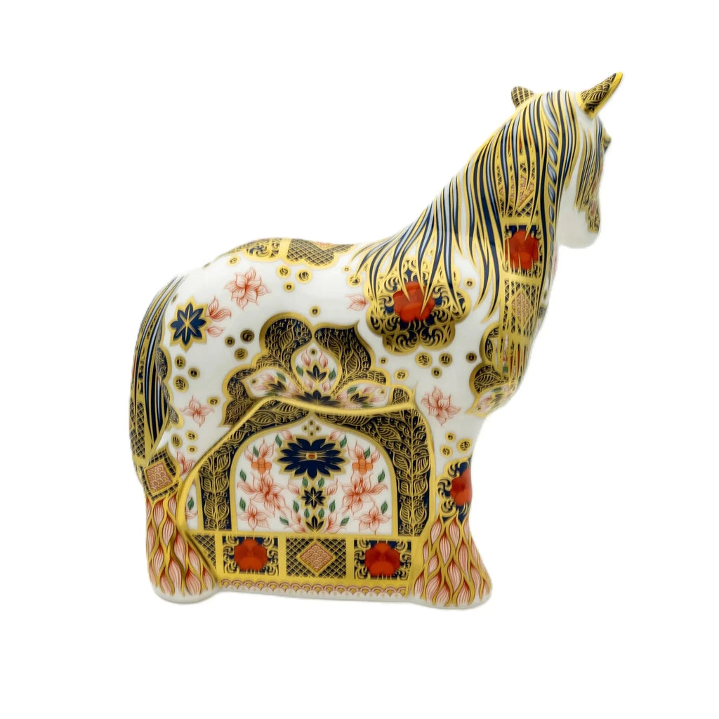 Royal Crown Derby Imari SGB Cob Horse Paperweight