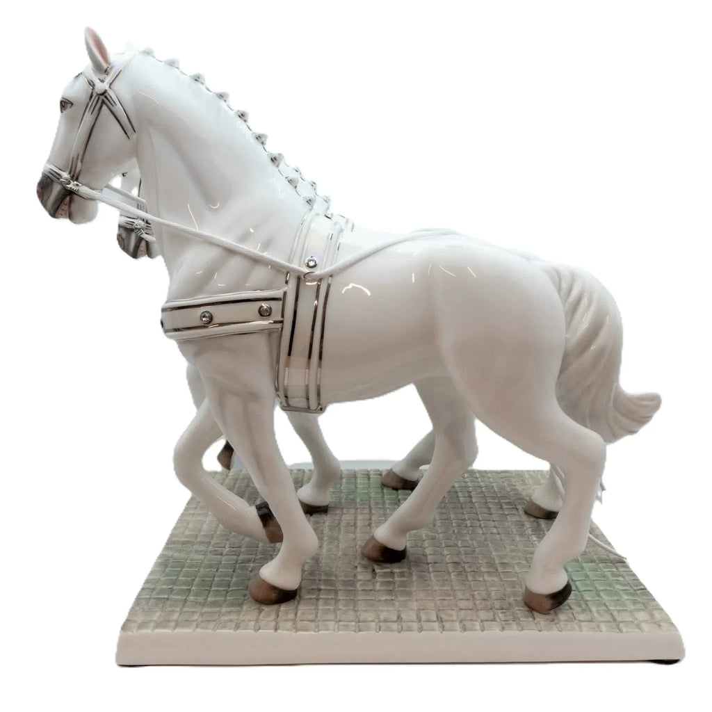 English Ladies Thelma Madine Going to the Chapel Bride & Horse Figurine