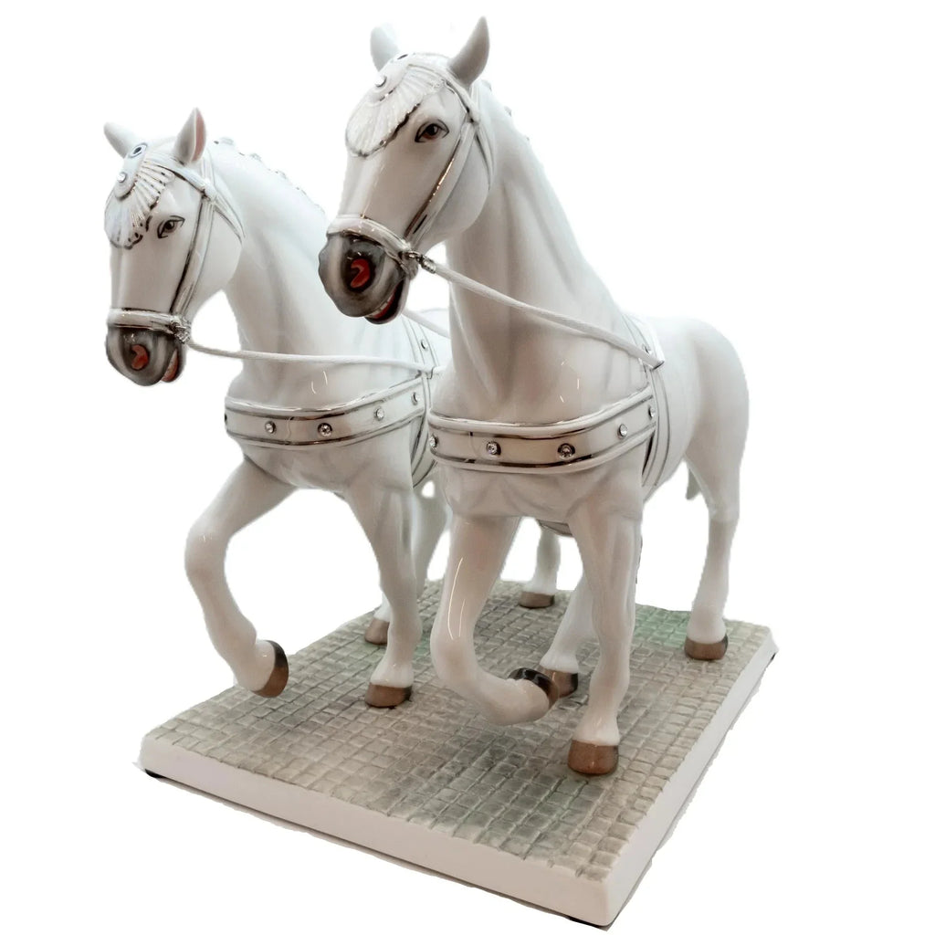 English Ladies Thelma Madine Going to the Chapel Bride & Horse Figurine