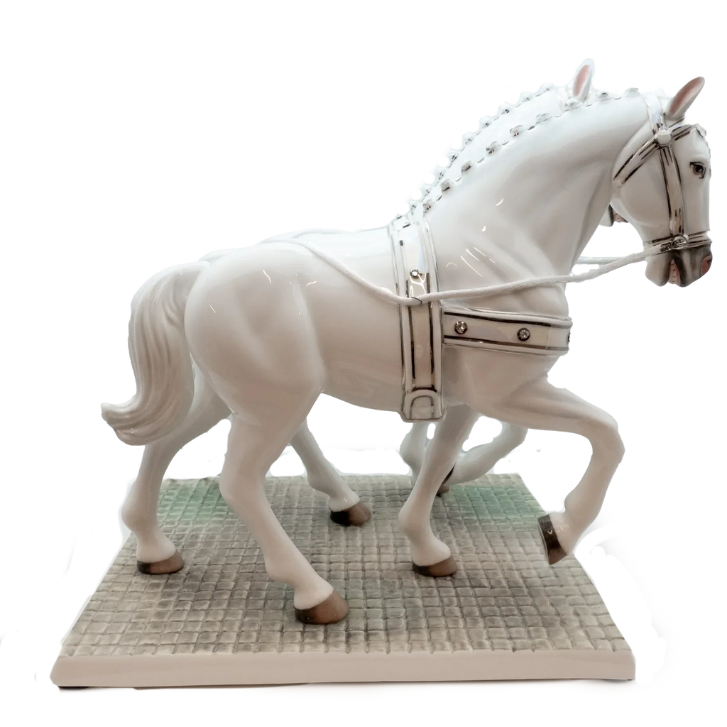 English Ladies Thelma Madine Going to the Chapel Bride & Horse Figurine