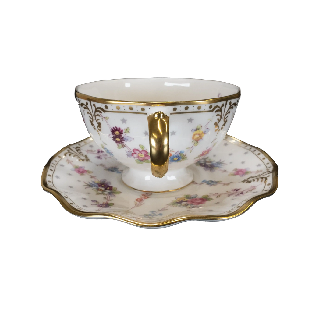 Royal Crown Derby Antoinette Tea Cup & Saucer