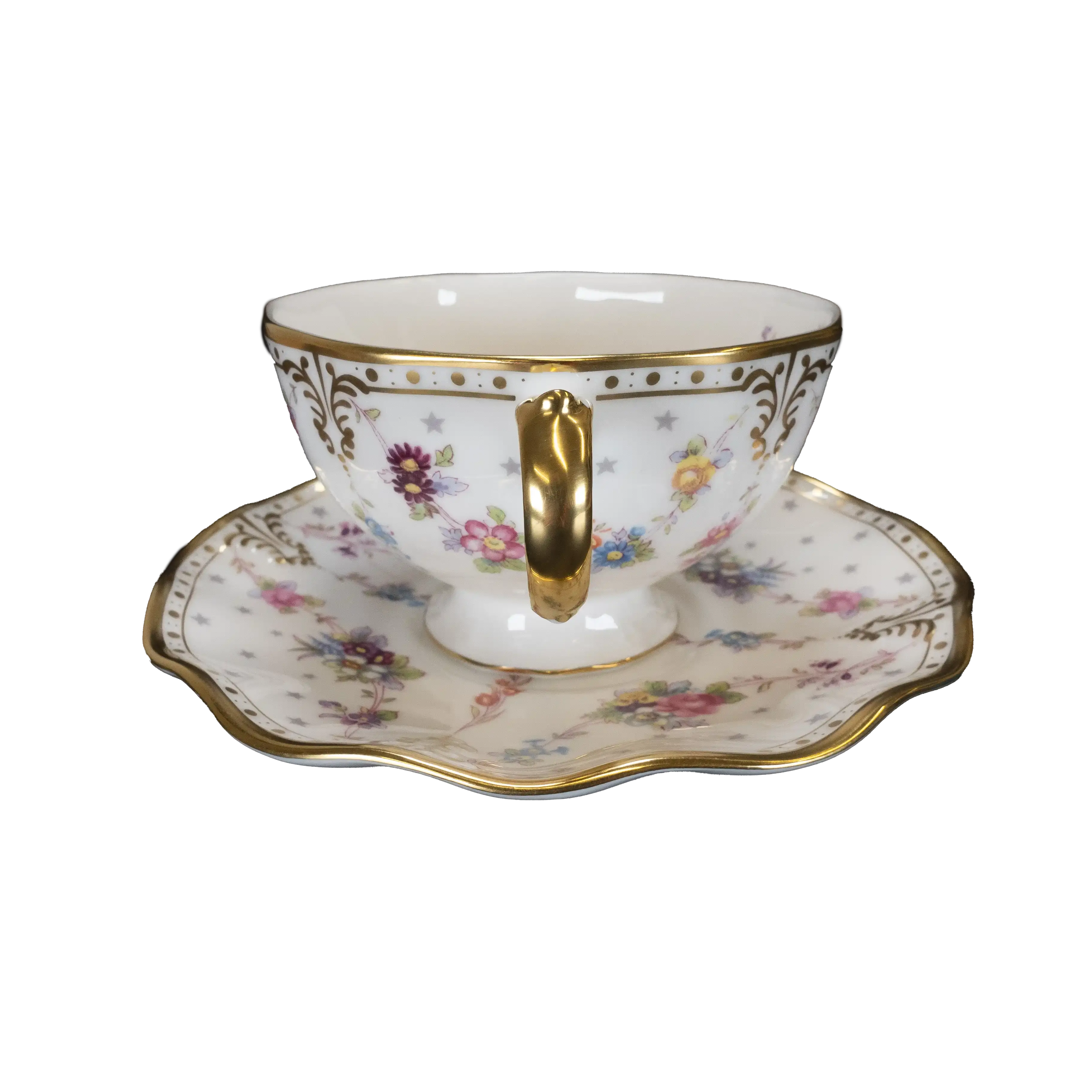 Royal Crown Derby Antoinette Tea Cup & Saucer