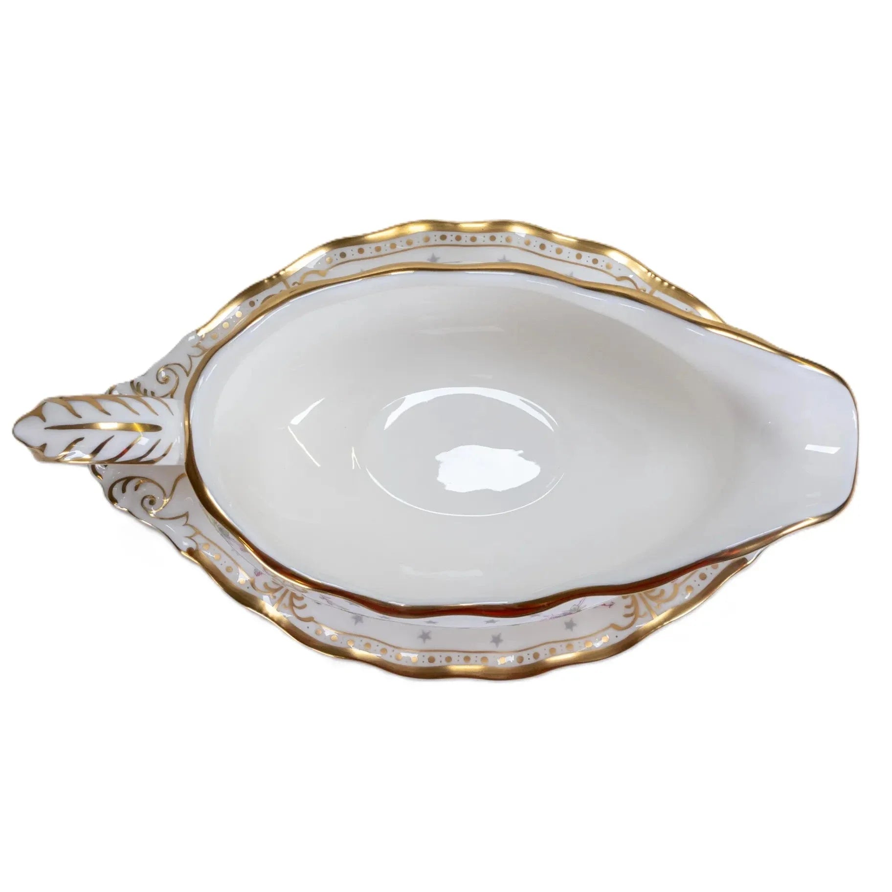 Royal Crown Derby Antoinette Gravy Boat & Stand