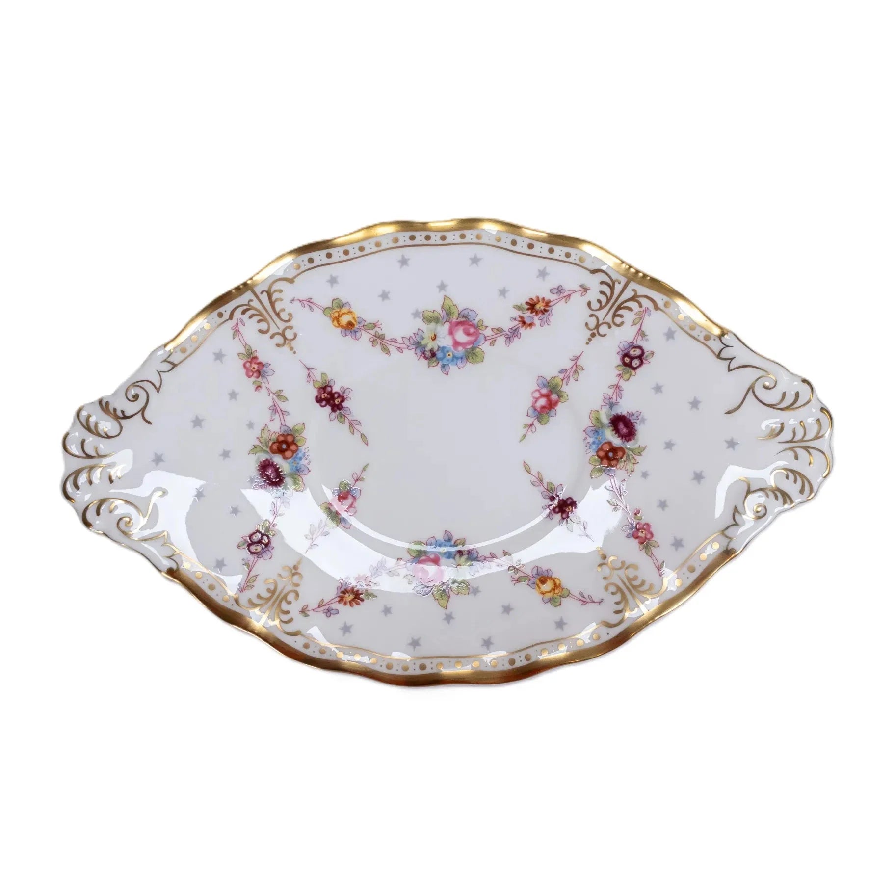 Royal Crown Derby Antoinette Gravy Boat & Stand