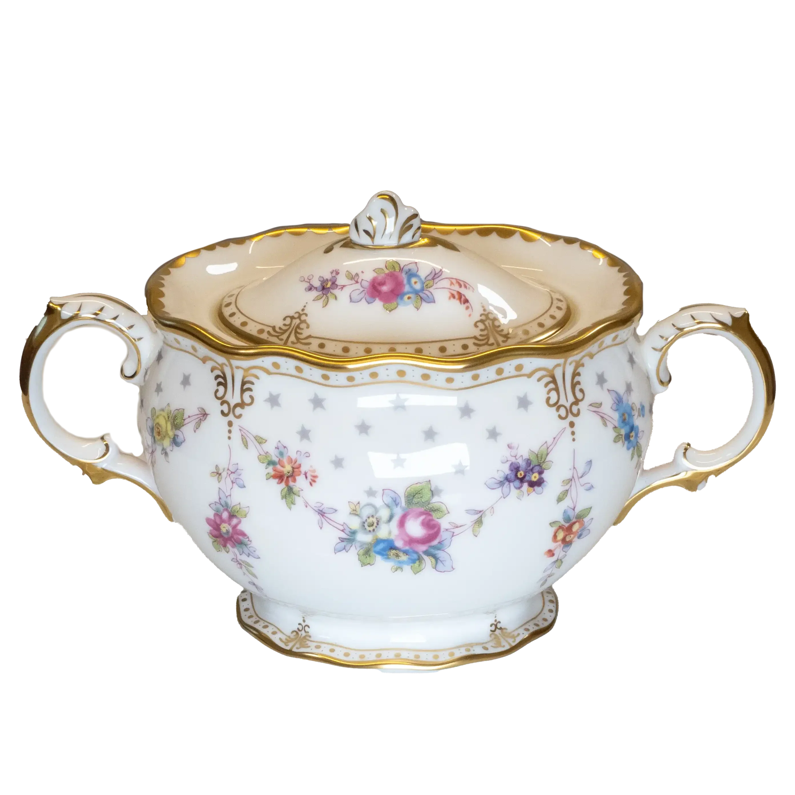Royal Crown Derby Antoinette Covered Sugar Bowl
