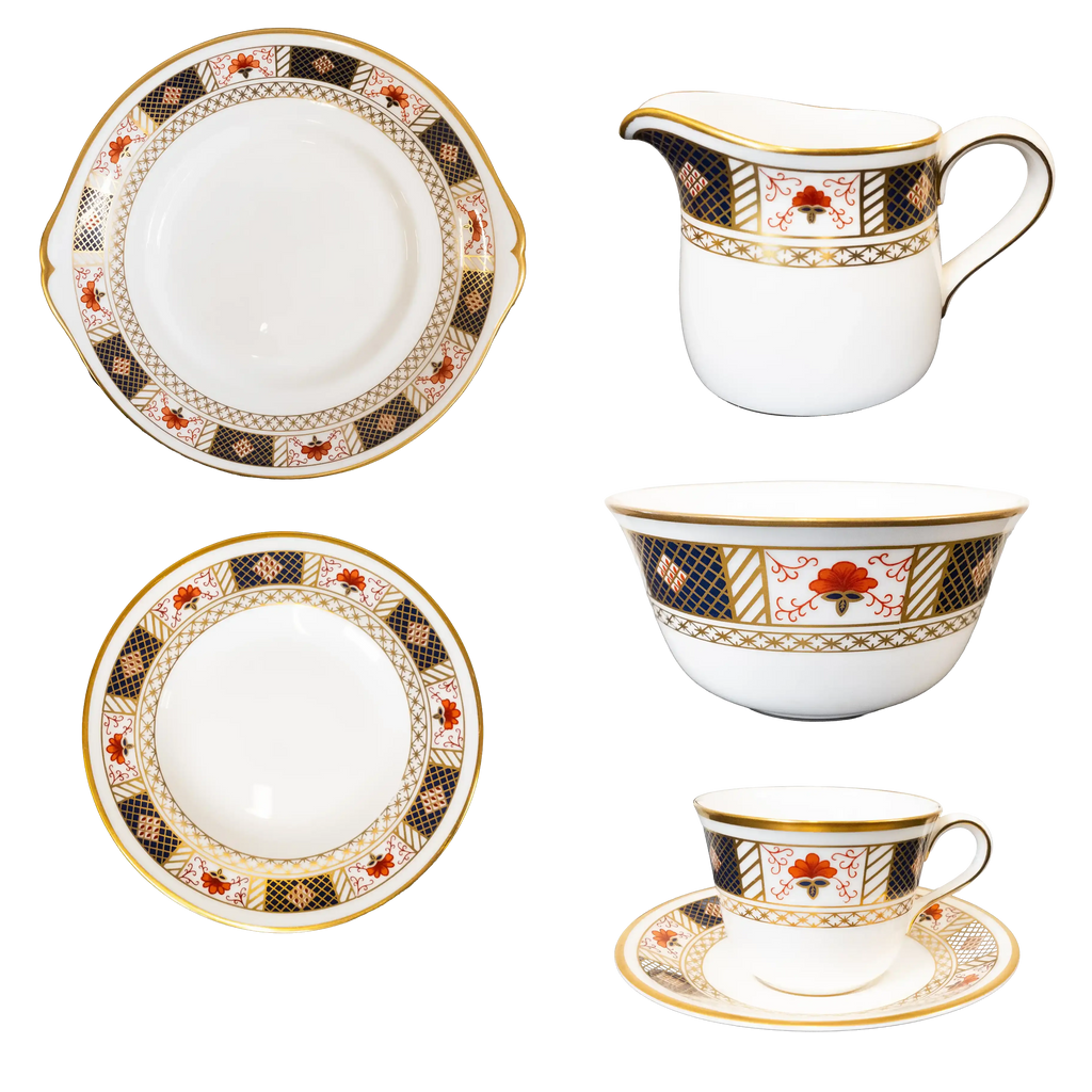 Royal Crown Derby Border Tea Set