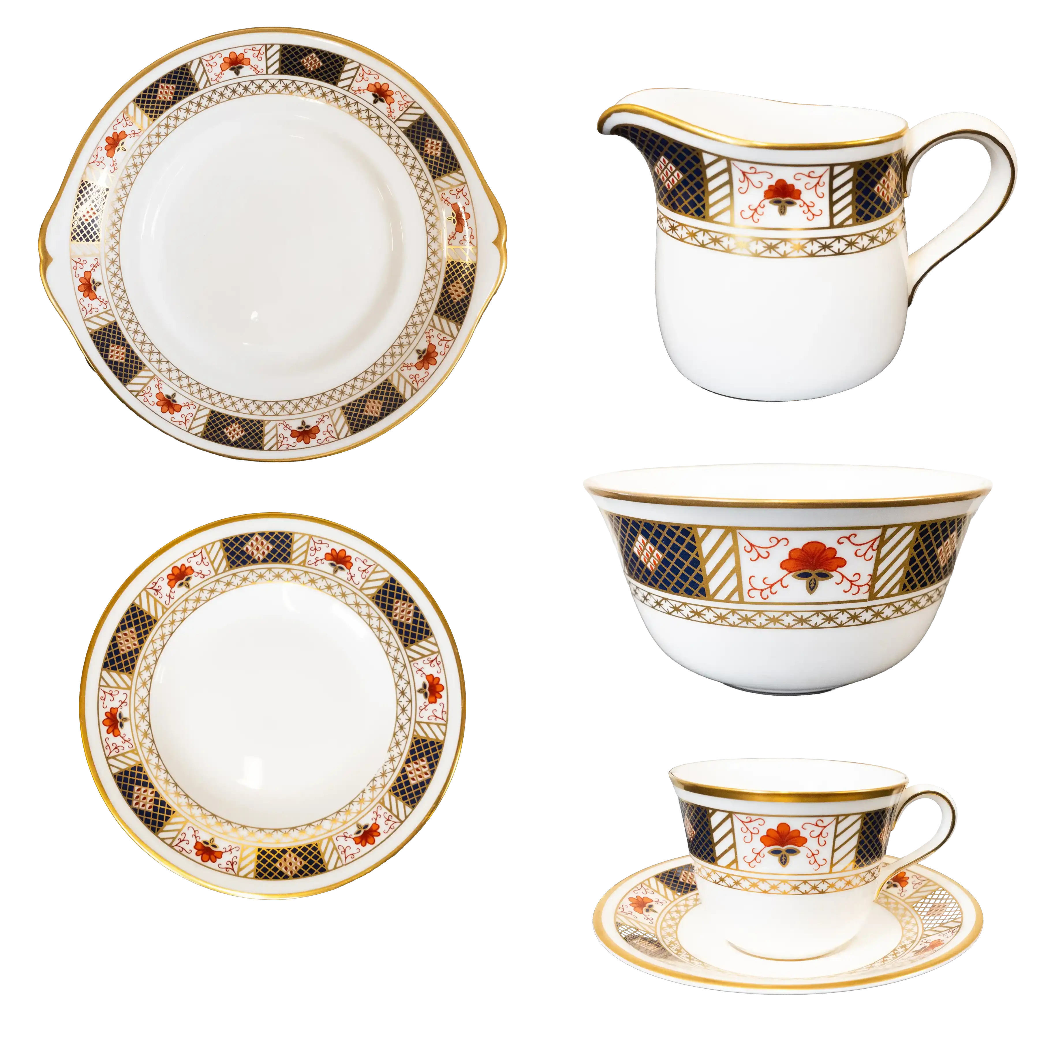 Royal Crown Derby Border Tea Set