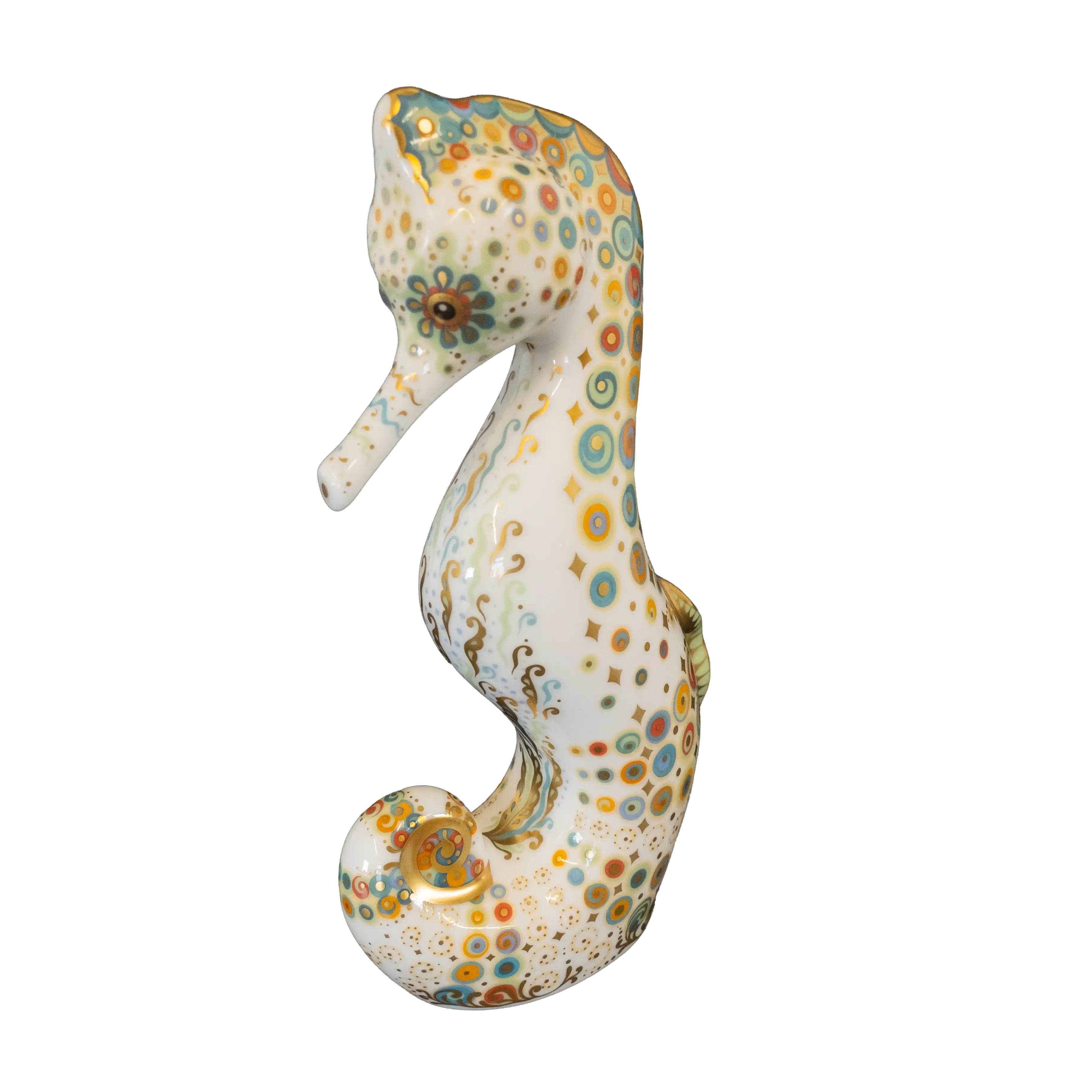 Royal Crown Derby Spot Seahorse Paperweight