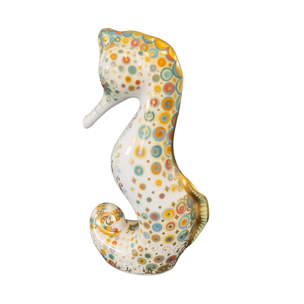 Royal Crown Derby Spot Seahorse Paperweight