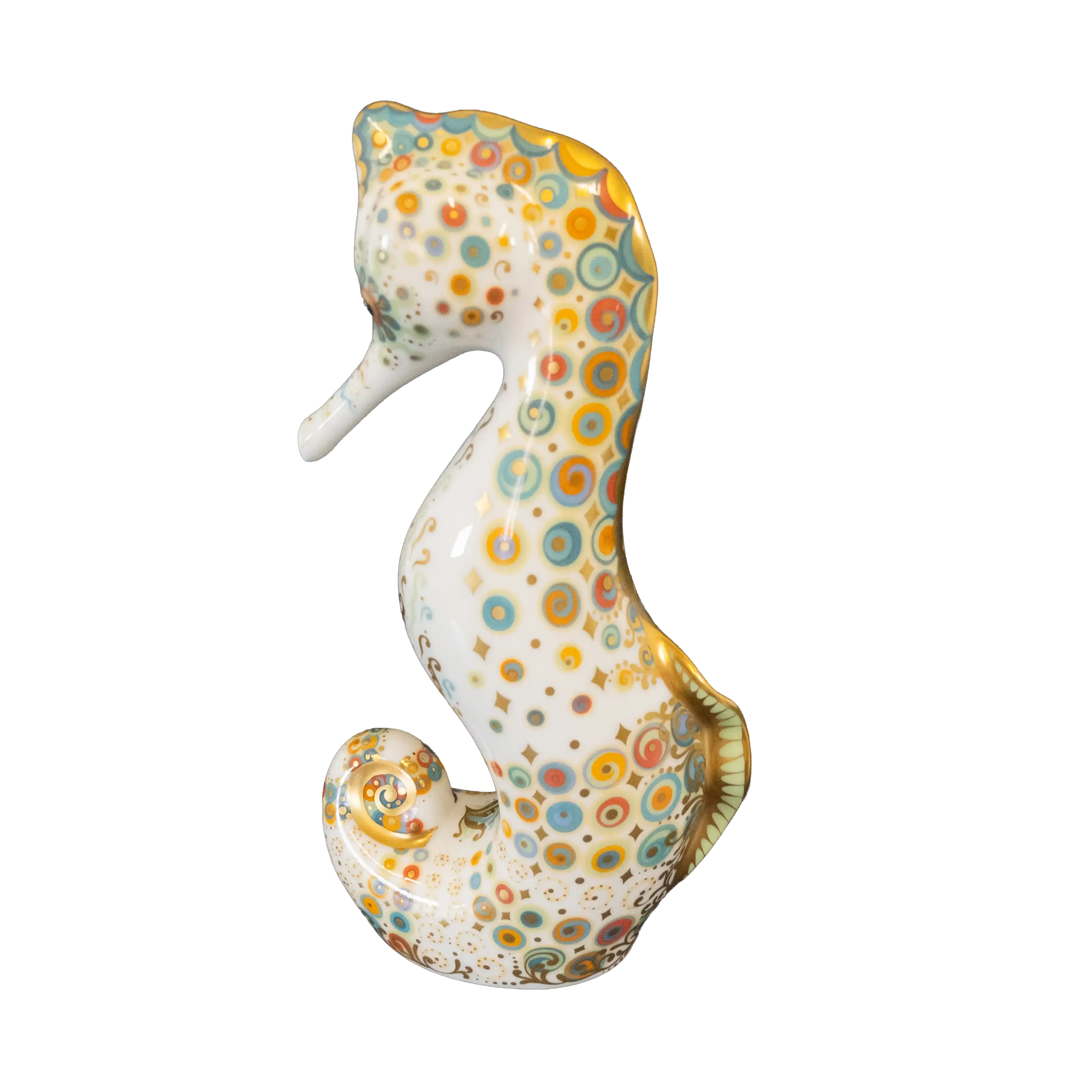 Royal Crown Derby Spot Seahorse Paperweight