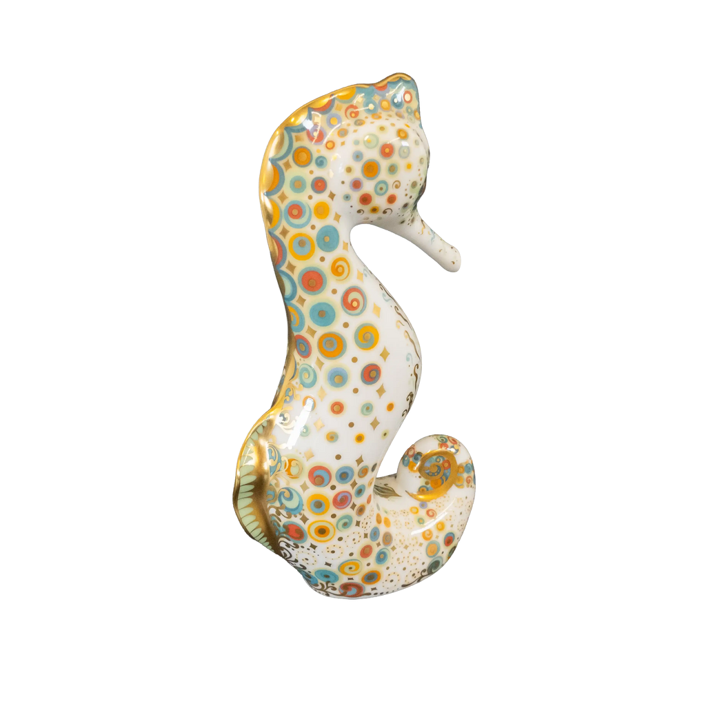 Royal Crown Derby Spot Seahorse Paperweight