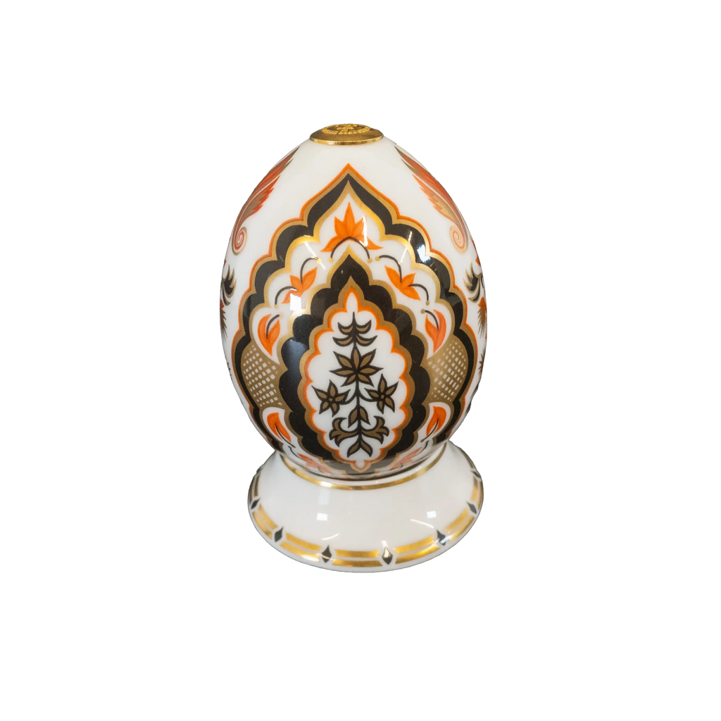 Royal Crown Derby World of Eggs & Stand - India
