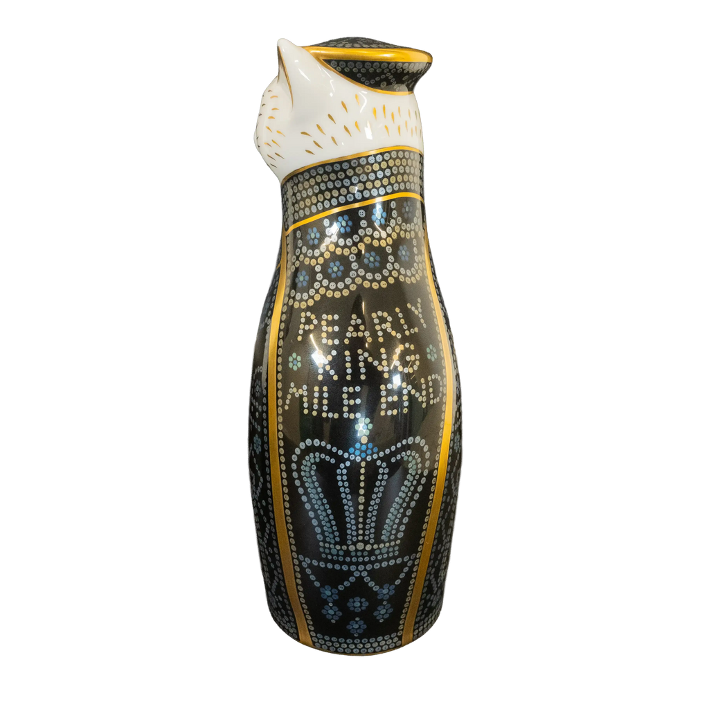 Royal Crown Derby Royal Cats : Pearly King & Queen Paperweights