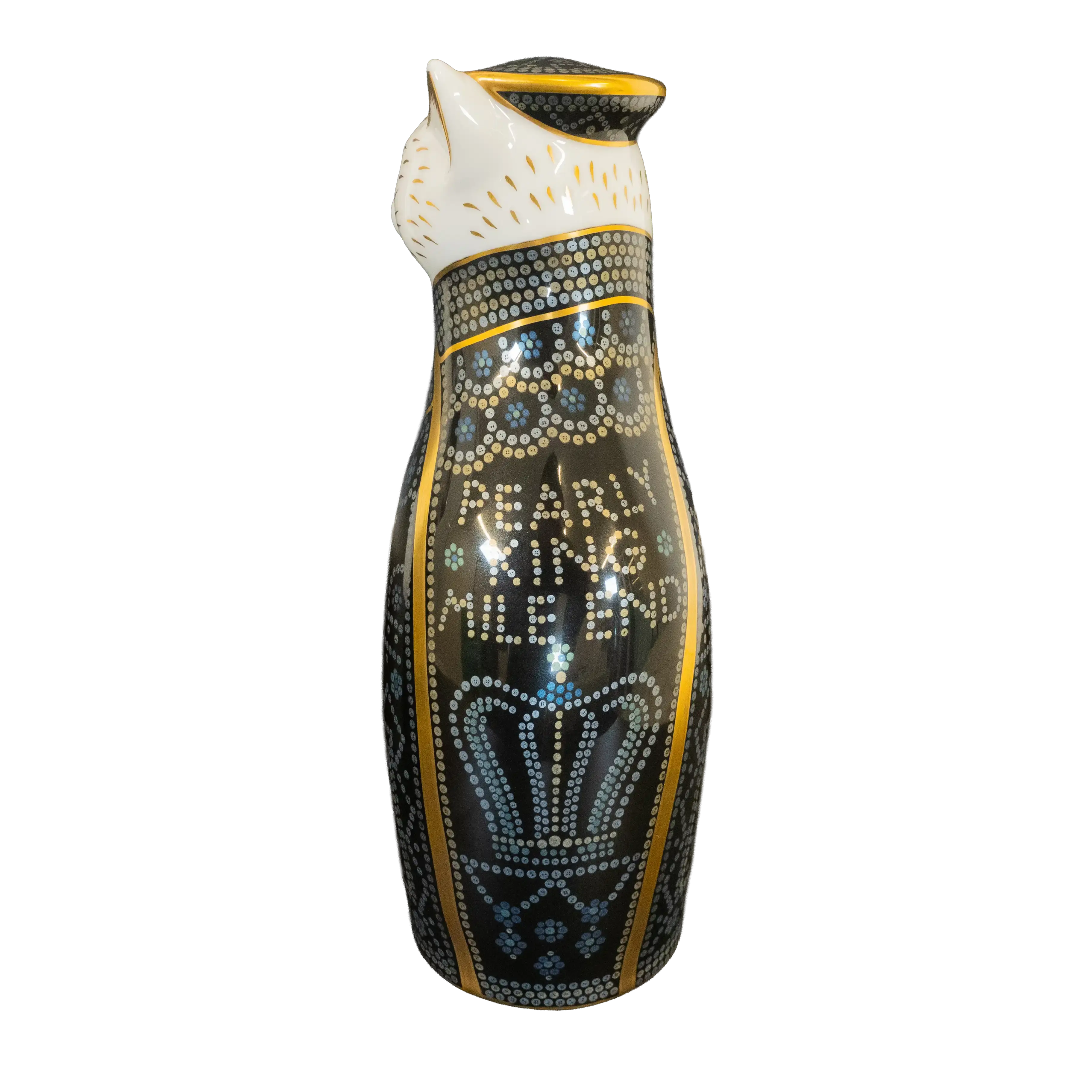 Royal Crown Derby Royal Cats : Pearly King & Queen Paperweights