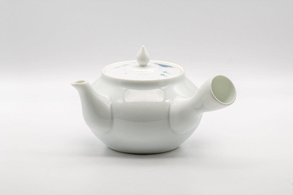 Japanese Tea Set - 畑萬陶苑 Arita-yaki Porcelain Debeso Kyusu with 3 Wan-nari Yunomi - 420ml