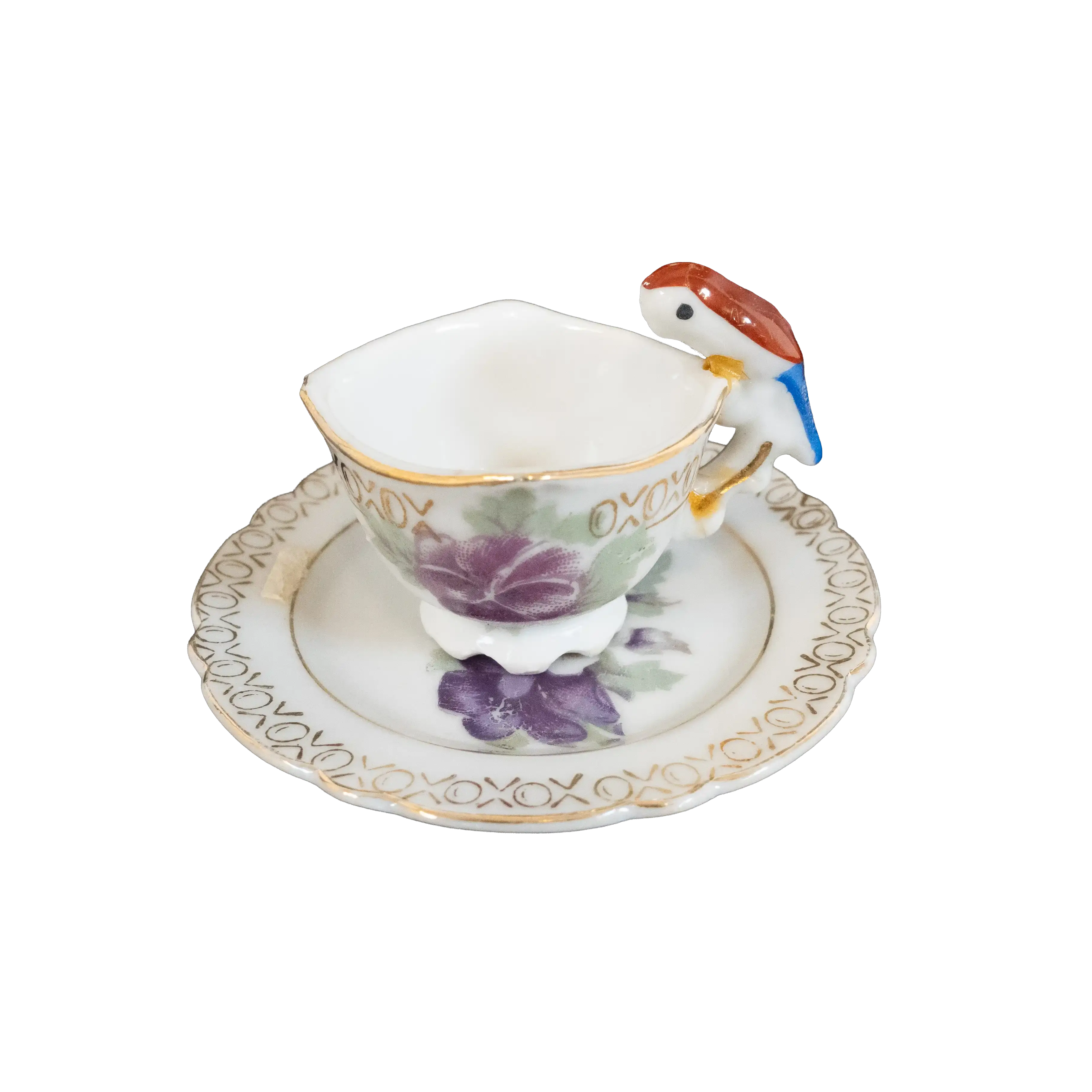 Supor Parrot Miniature Tea Cup and Saucer