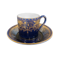 Indigo Gold Plated Espresso Cup and Saucer