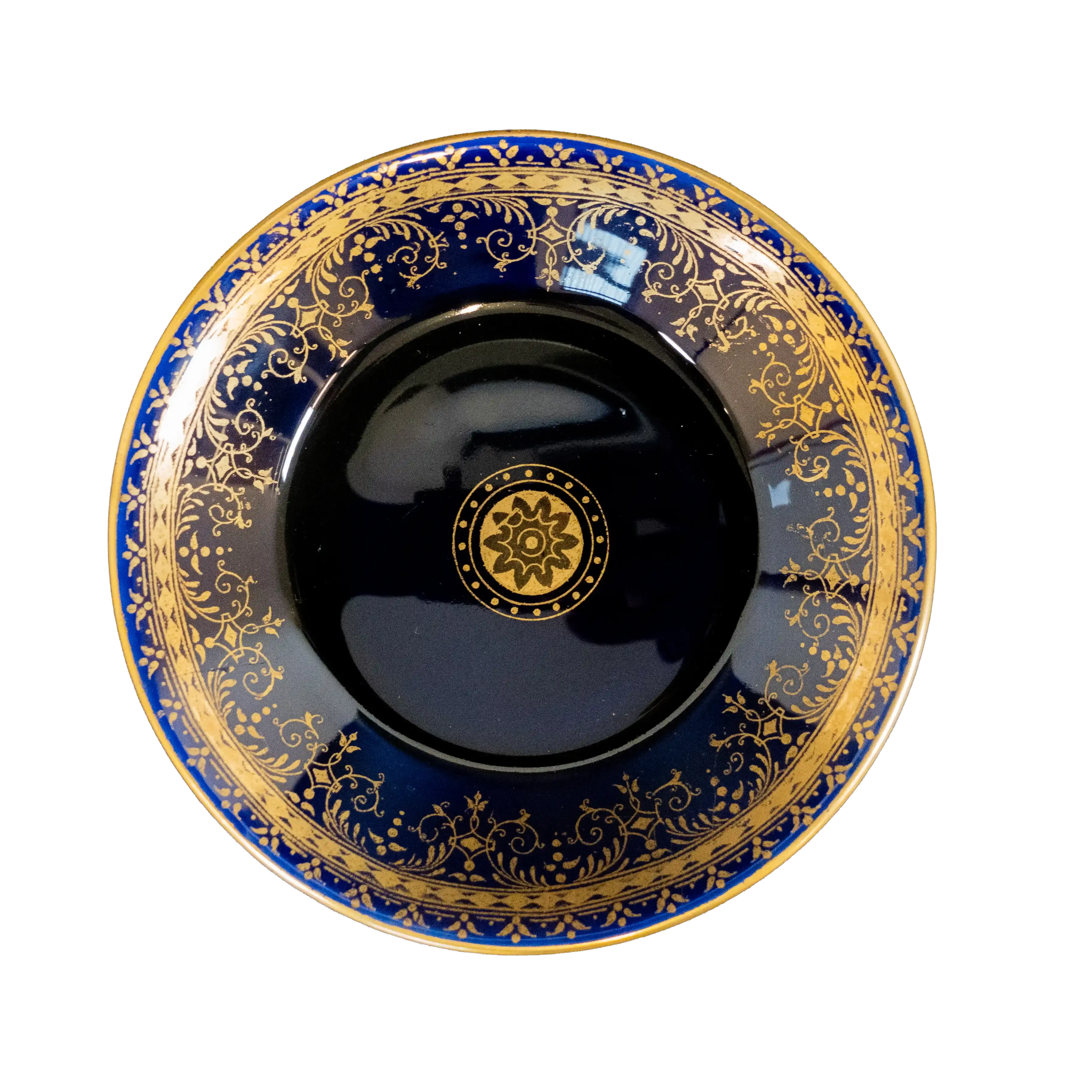 Indigo Gold Plated Espresso Cup and Saucer