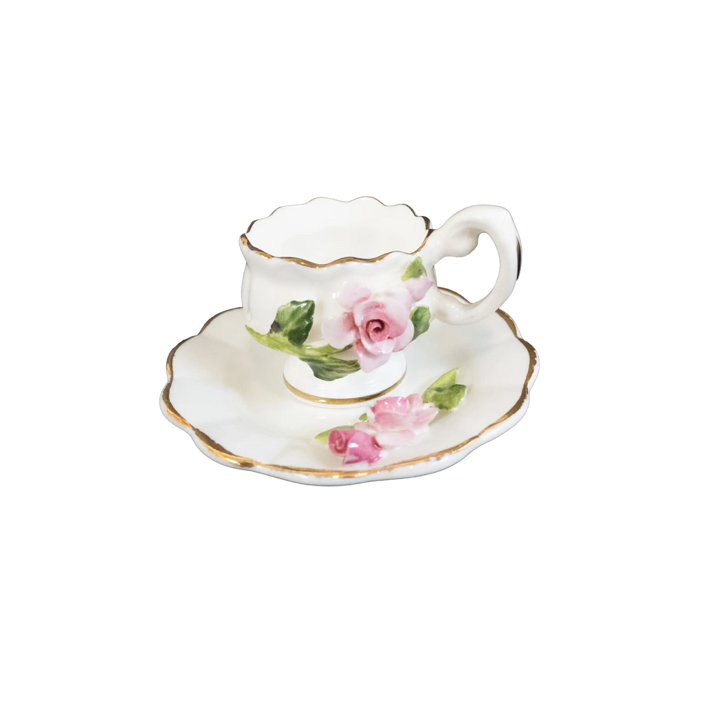 Healacraft Floral Miniature Cup and Saucer