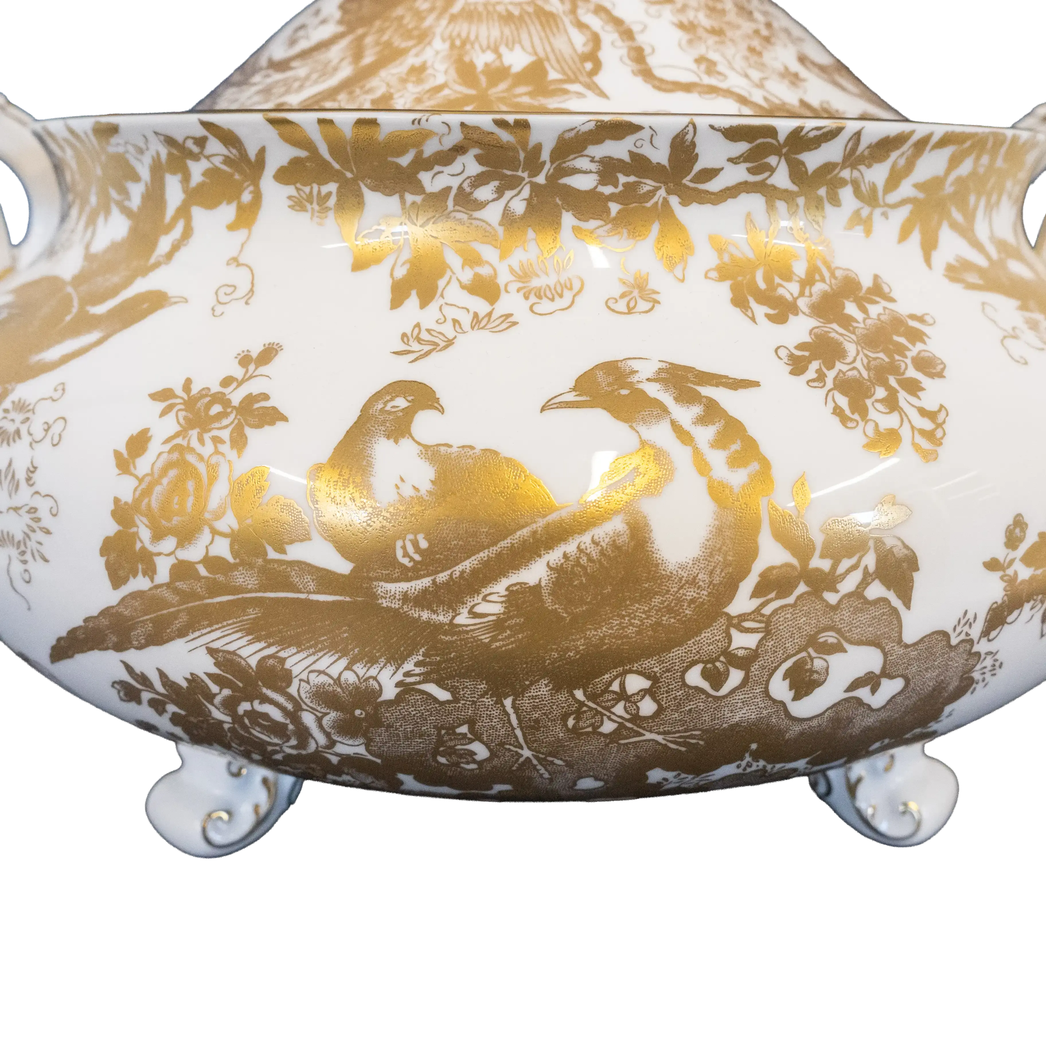 Royal Crown Derby Gold Aves Soup Tureen