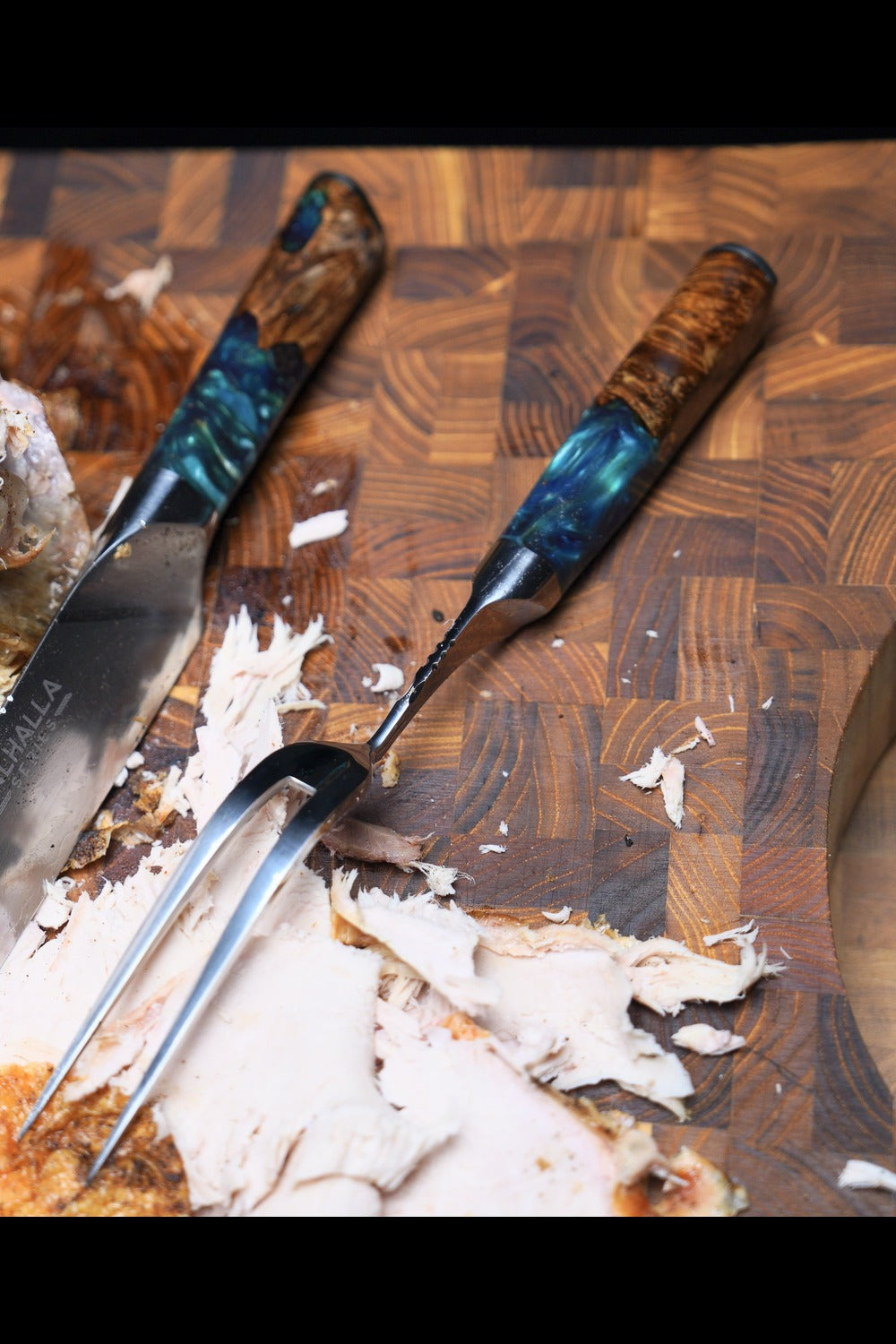 Meat Fork 7.7" | Valhalla Series | Celestial Resin & Wood Handle | Dalstrong ©