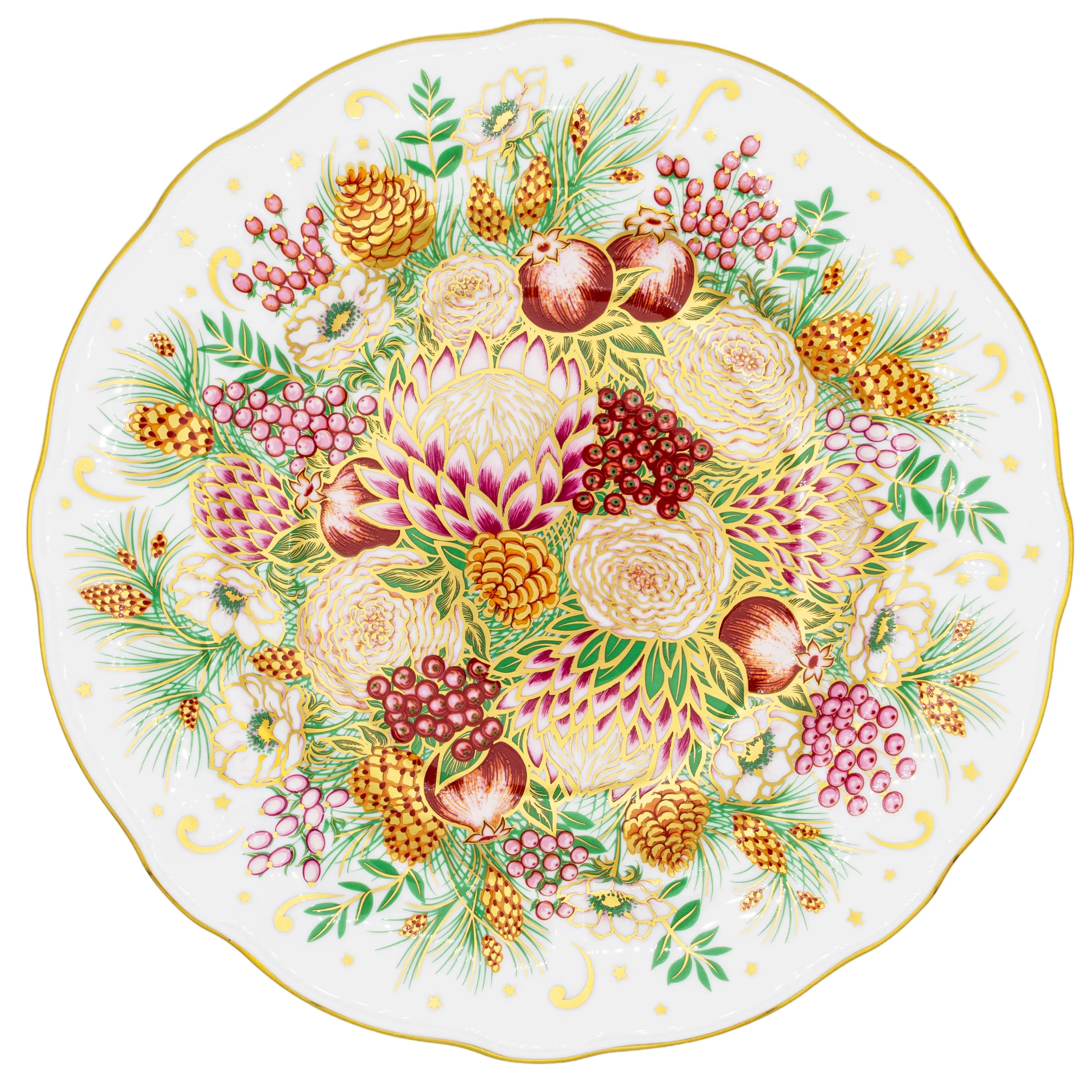 Royal Crown Derby Holiday 7" Bouquet Plate Bone China