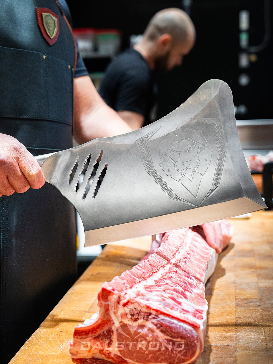 Obliterator XL Cleaver Knife | Rubberwood Stand | Gladiator Series R | Dalstrong ©