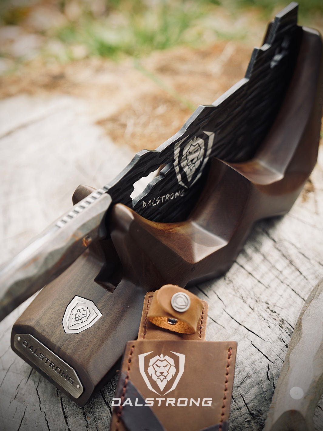 Obliterator Cleaver Knife | Acacia Wood Stand | The Barbarian Series™ | Dalstrong ©